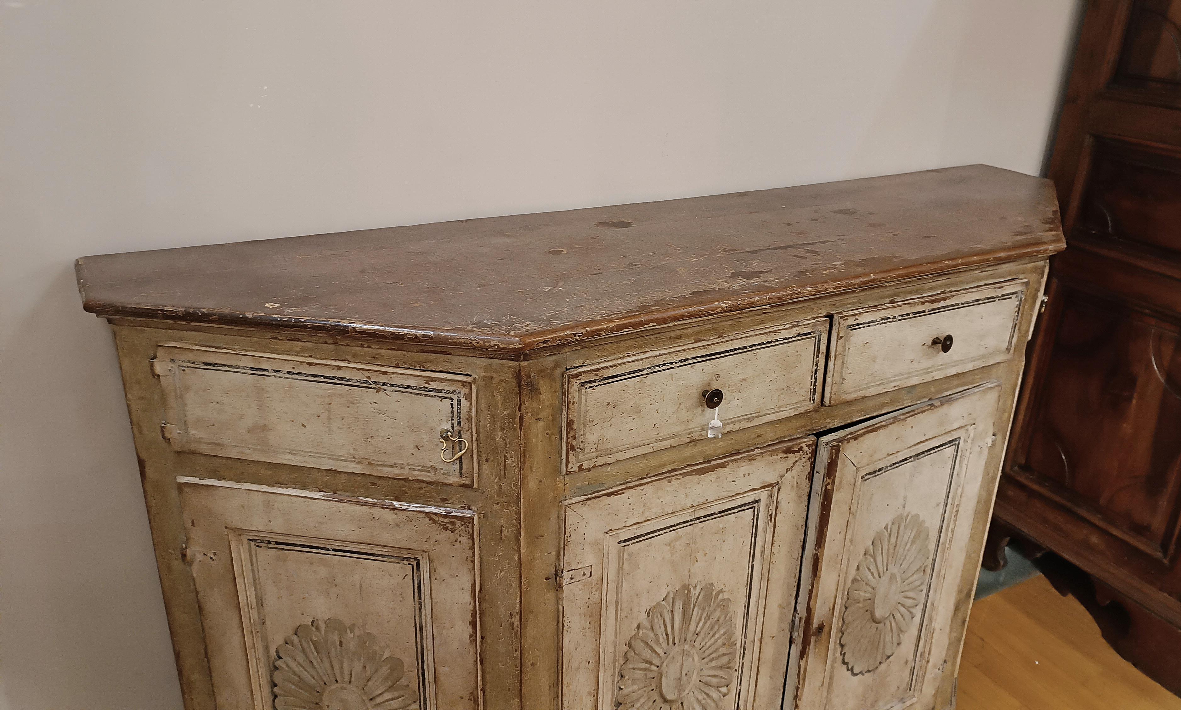 END OF THE 18th CENTURY NEOCLASSICAL SIDEBOARD IN PAINTED WALNUT 4