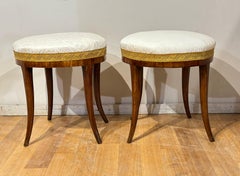 END OF THE 18th CENTURY PAIR OF DIRECTORY BENCHES