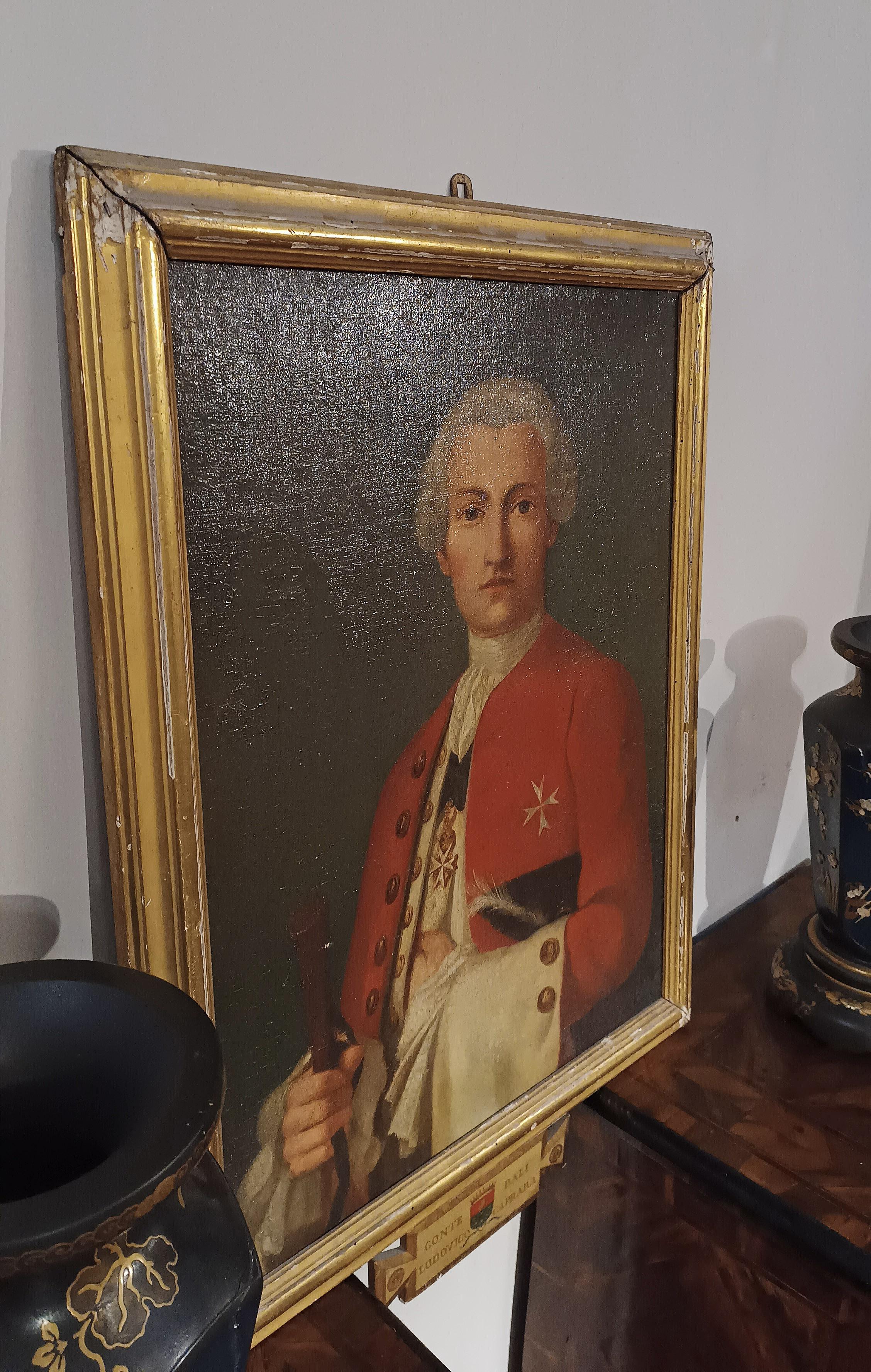 END OF THE 18th CENTURY PORTRAIT OF COUNT LUDOVICO CAPRARA  For Sale 5
