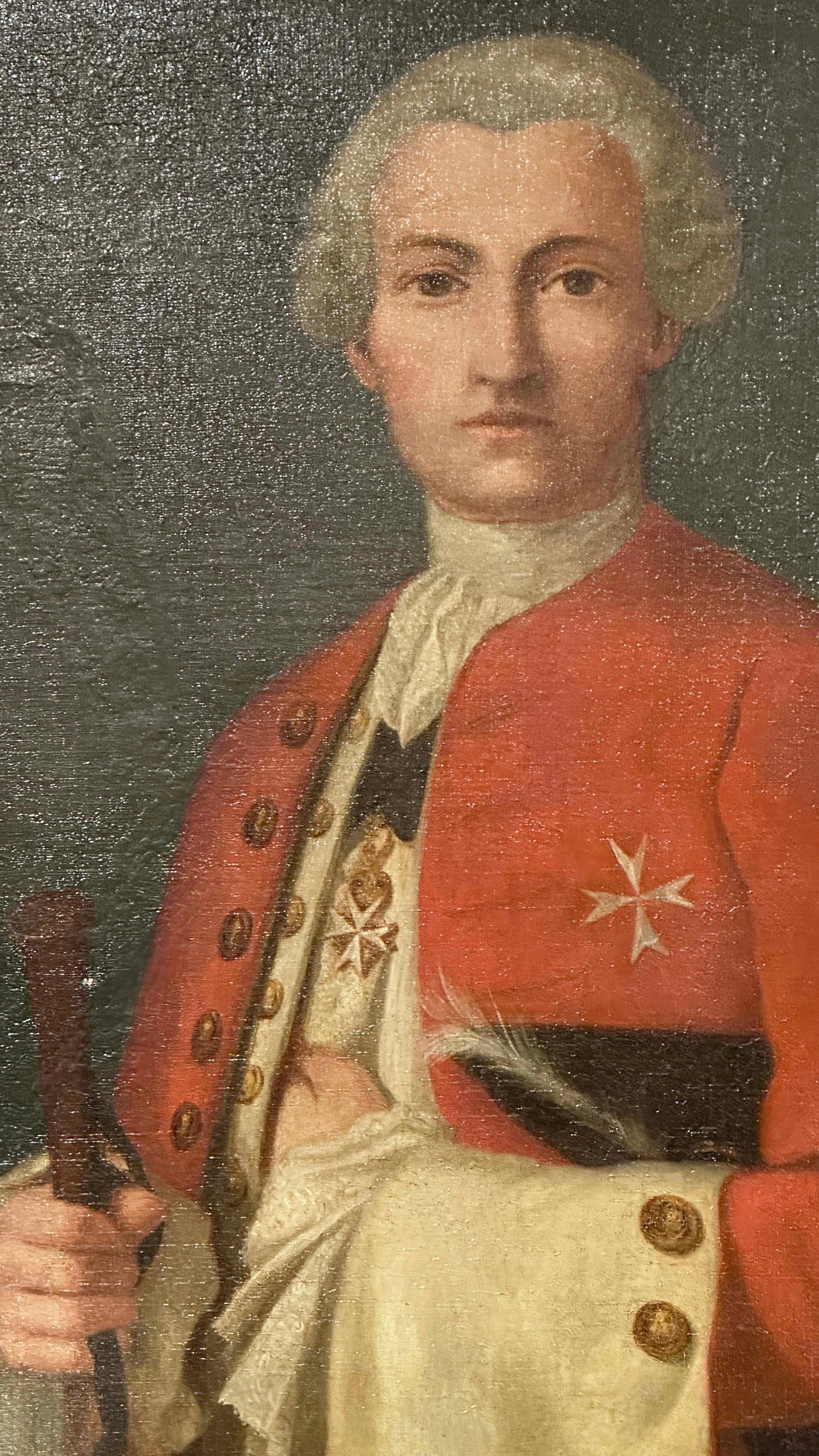 RETRATO DE FINALES DEL SIGLO XVIII DEL CONDE LUDOVICO CAPRARA Tallado a mano en venta