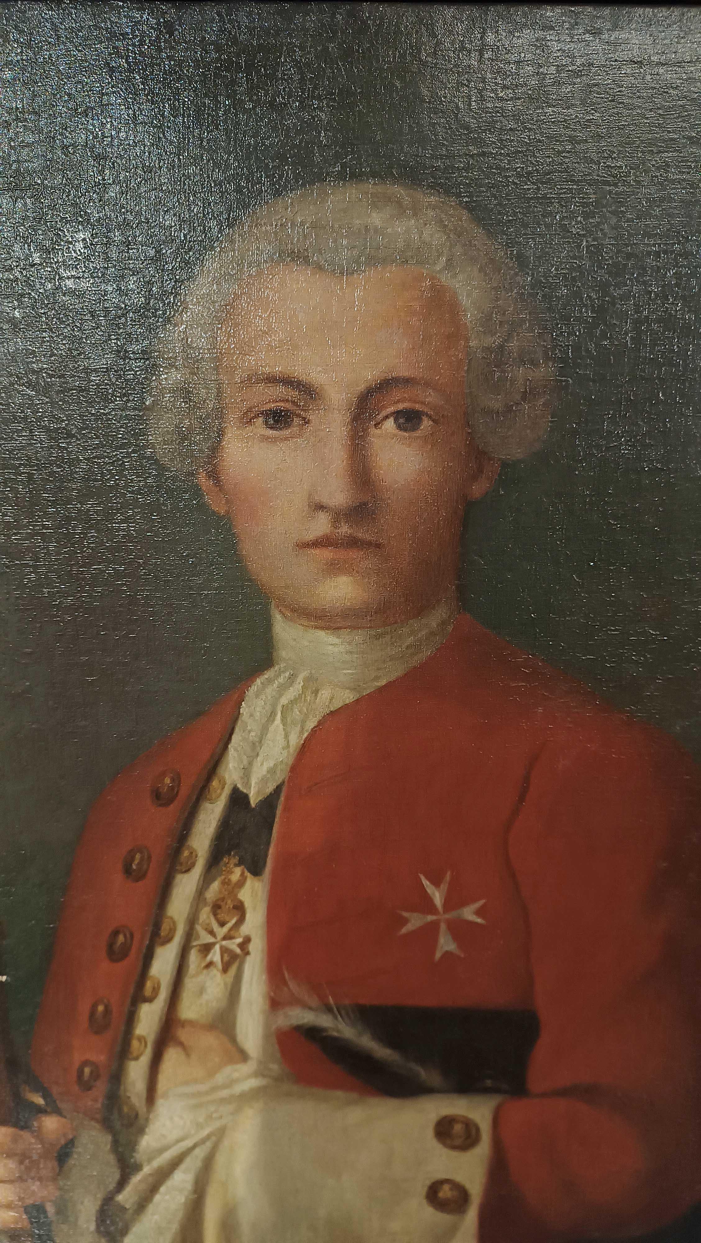 Hand-Carved END OF THE 18th CENTURY PORTRAIT OF COUNT LUDOVICO CAPRARA  For Sale