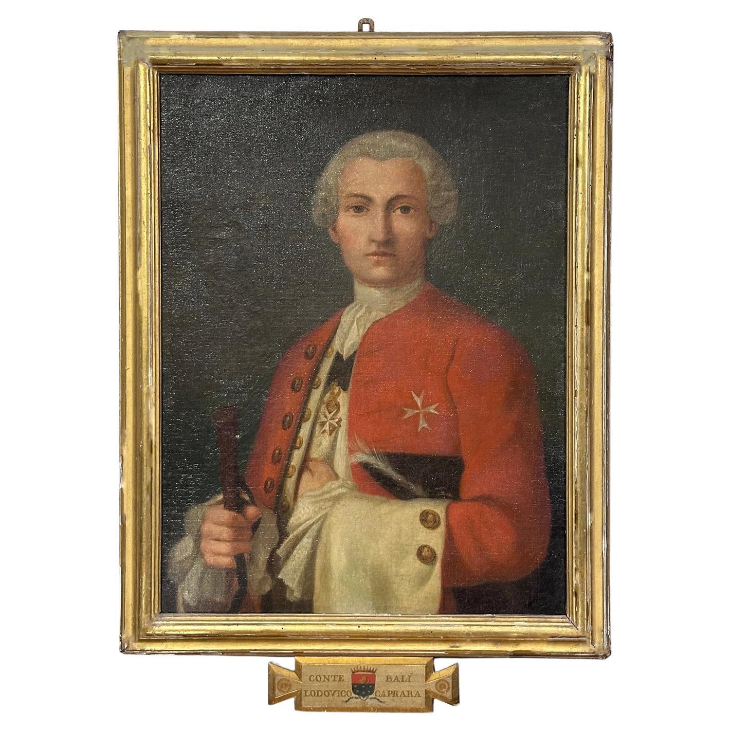 RETRATO DE FINALES DEL SIGLO XVIII DEL CONDE LUDOVICO CAPRARA en venta