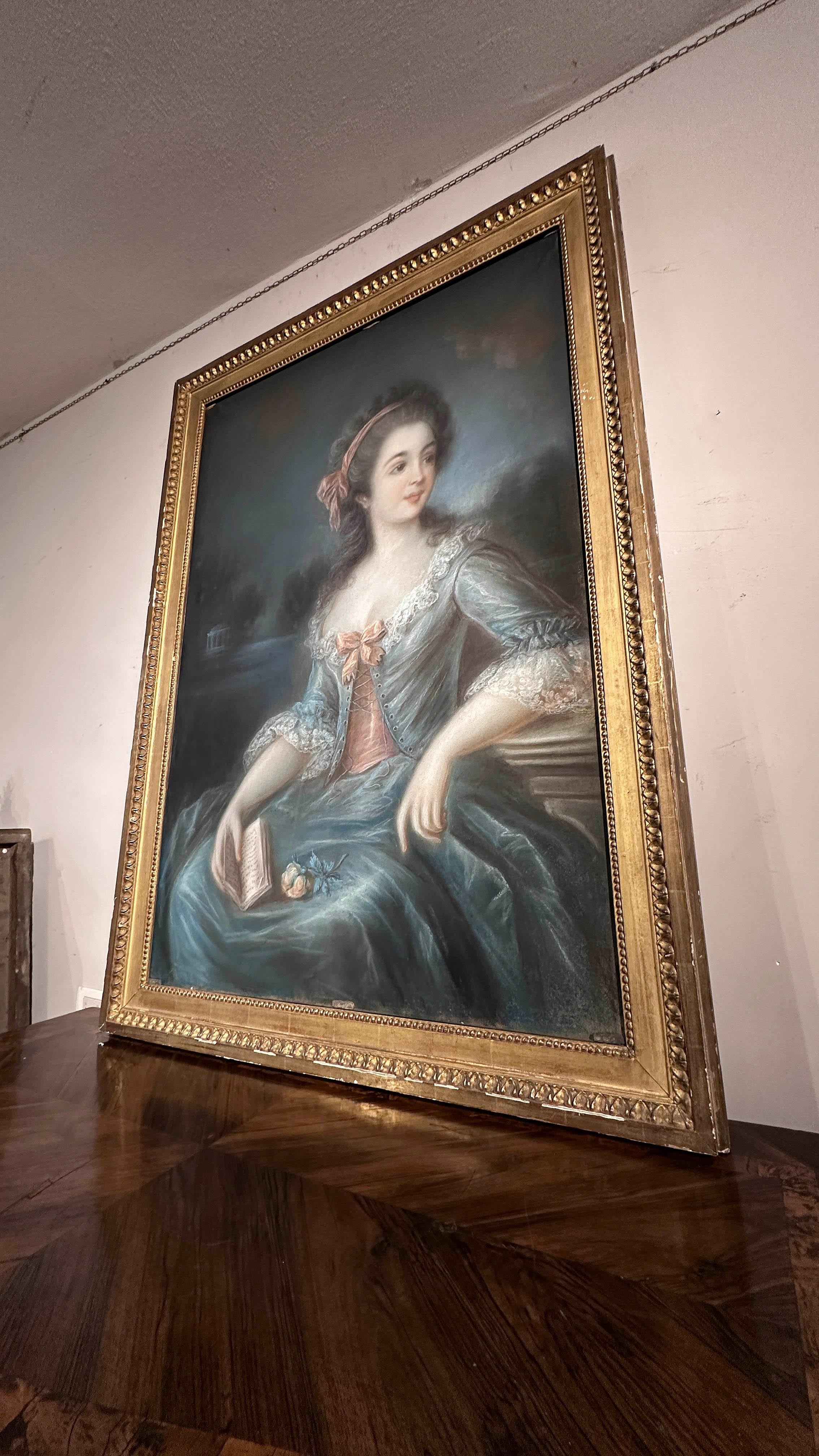 18th Century END OF THE 18th CENTURY PORTRAIT OF MARIA TERESA CARLOTTA BORBONE  For Sale