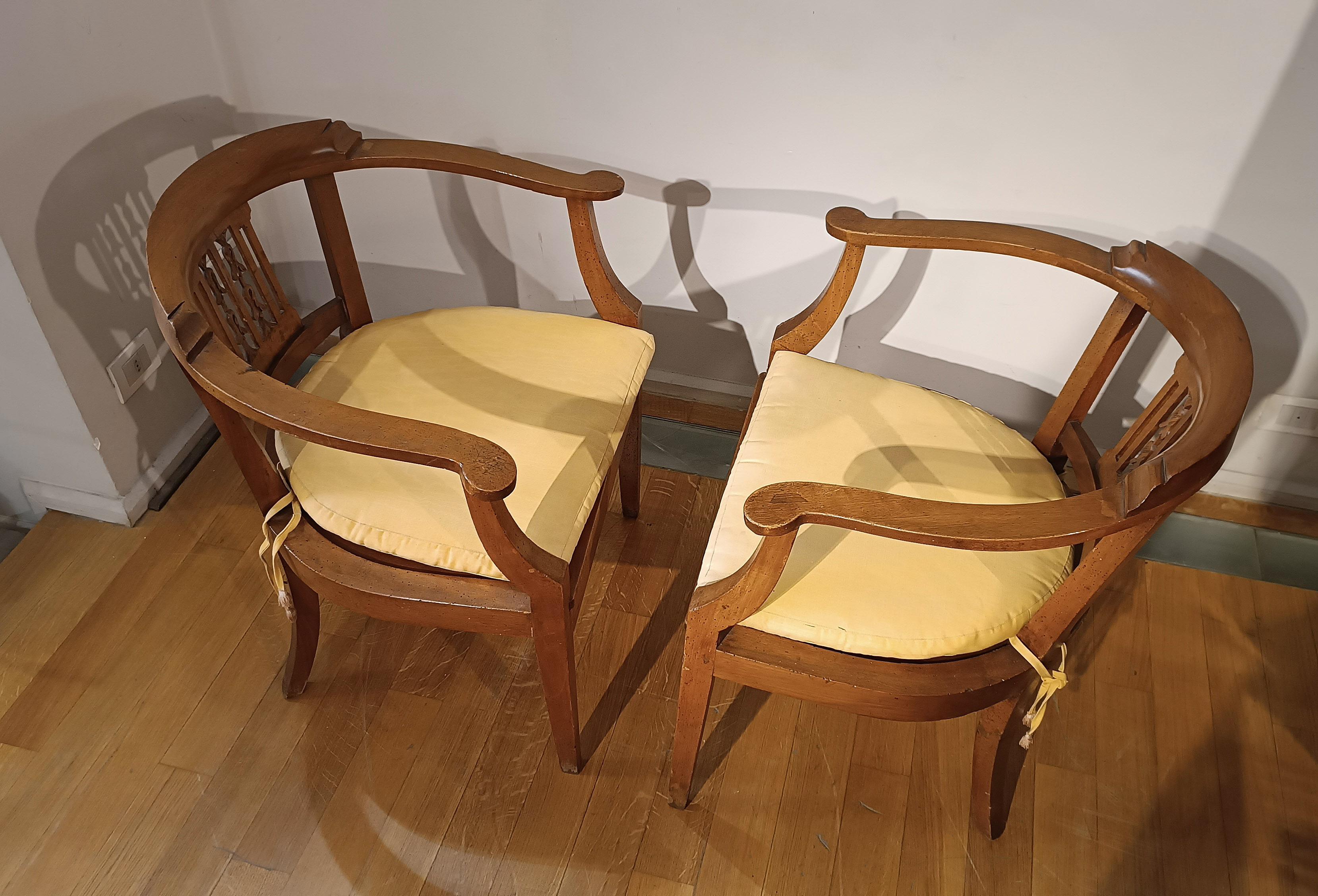 18th Century Fauteuils TUSCAN TUB de la fin du 18e siècle en vente