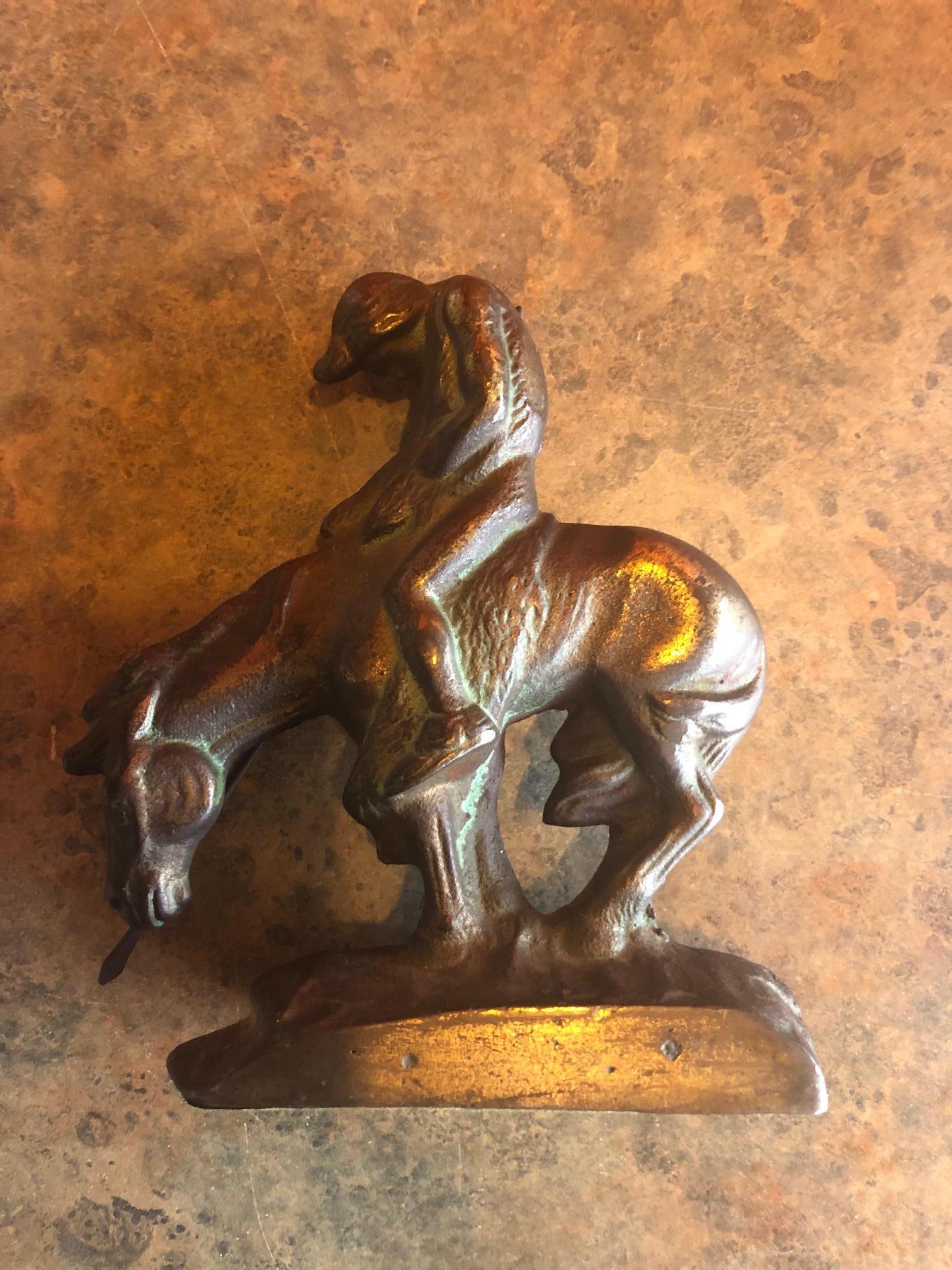 End Of The Trail Bronze Patinated Cast Iron Bookends For Sale At 1stdibs End Of The Trail Bronze Patinated Cast Iron Bookends For Sale At 1stdibs
