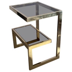 End, Side or Coffee G Table 23-Carat Gold-Plated by Belgo Chrome