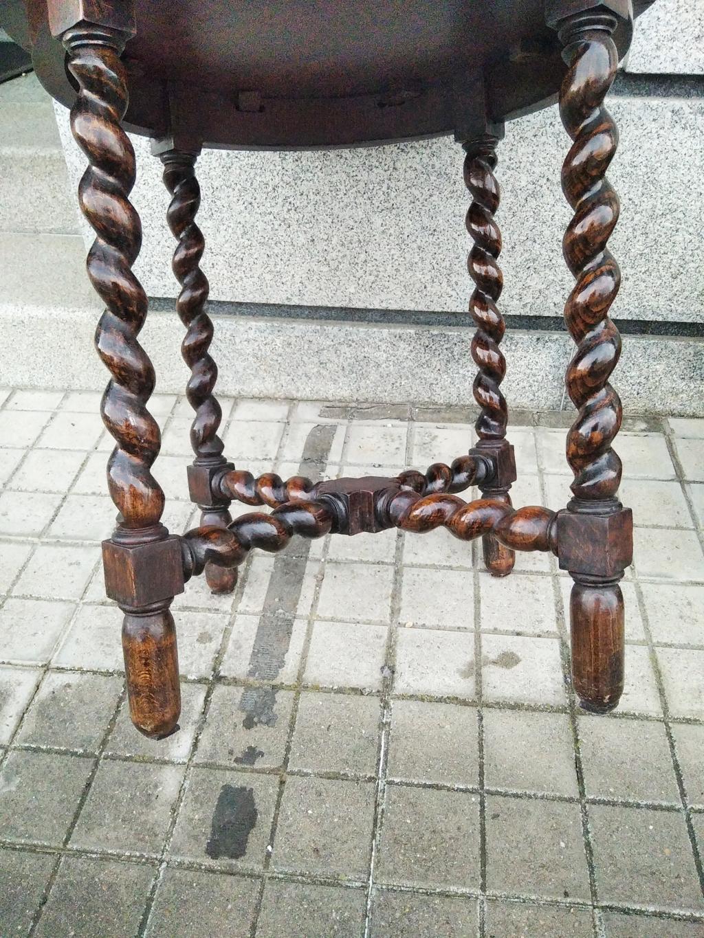  Side Table Barley Twist Legs Spain , 19th Century  3