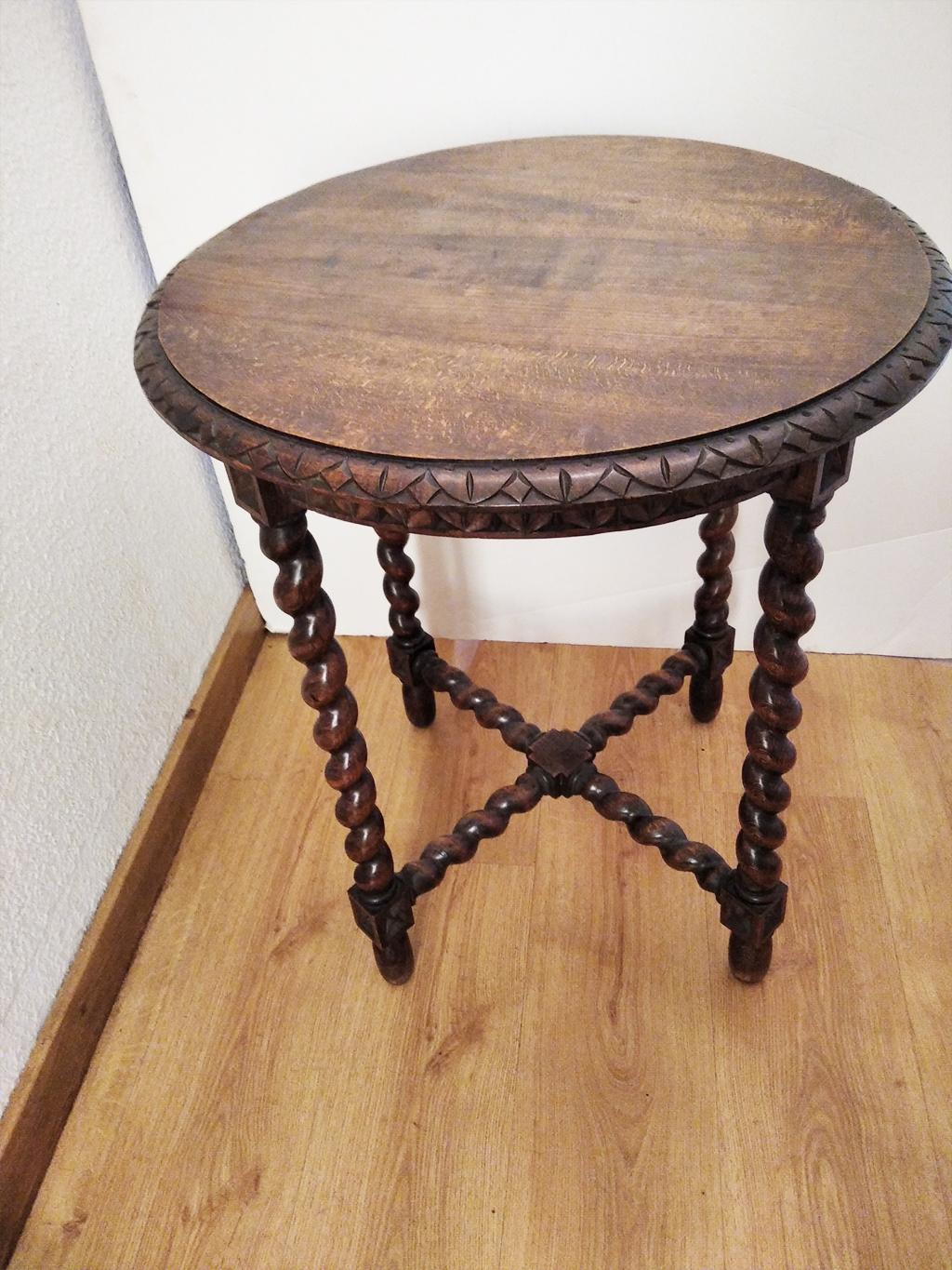 twisted leg side table