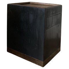 Table d'appoint cube en bois de récupération Largo