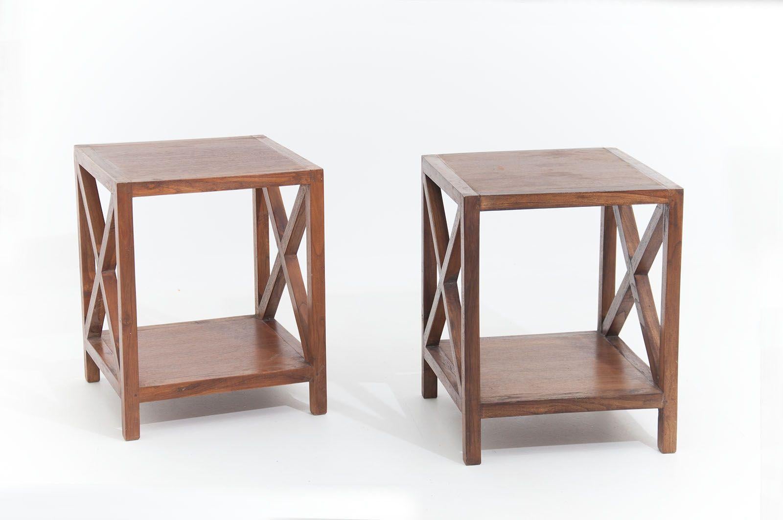 End Tables or Nesting Table in the Style of Jean Royère, Brown Wood, France 5