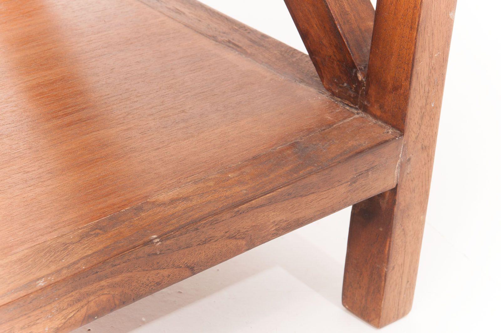 End Tables or Nesting Table in the Style of Jean Royère, Brown Wood, France In Good Condition In Auribeau sur Siagne, FR