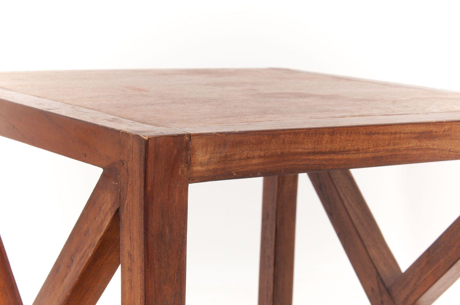 End Tables or Nesting Table in the Style of Jean Royère, Brown Wood, France 2