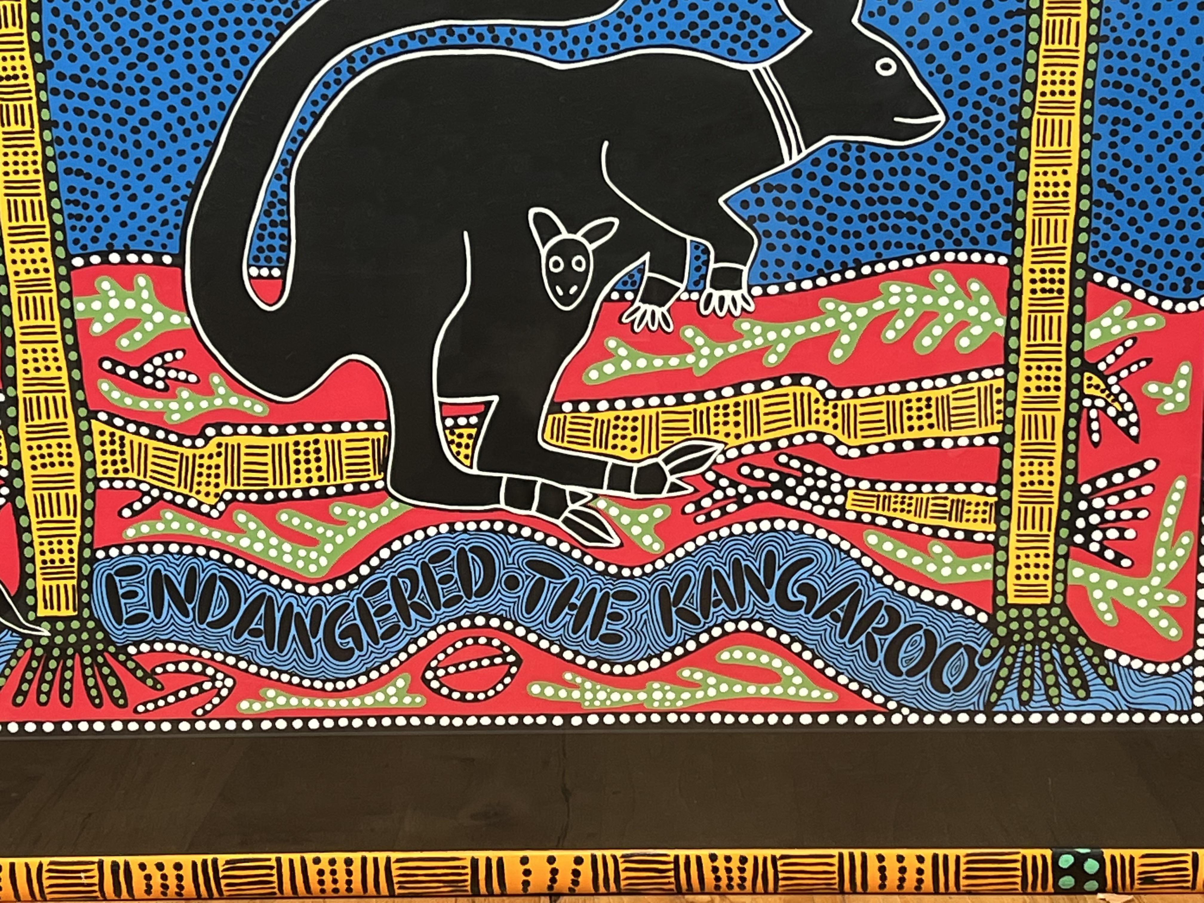 Américain Affiche en soie « Endangered The Kangourou » de Felice Regan en vente