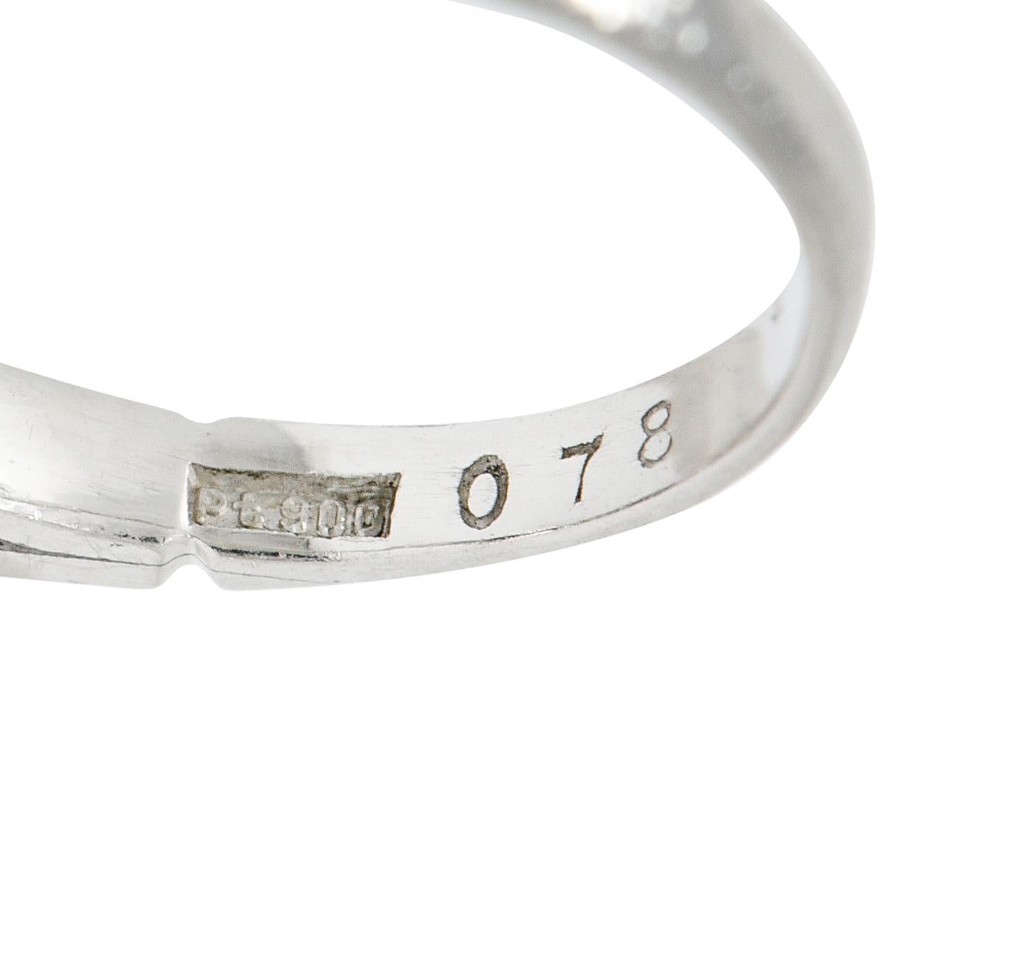 Fünf-Stein-Ring mit 0,78 Karat Diamant in Platin im Angebot 1