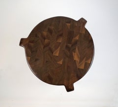 Table d'appoint « Endgrain » fabriquée à la main en noyer massif