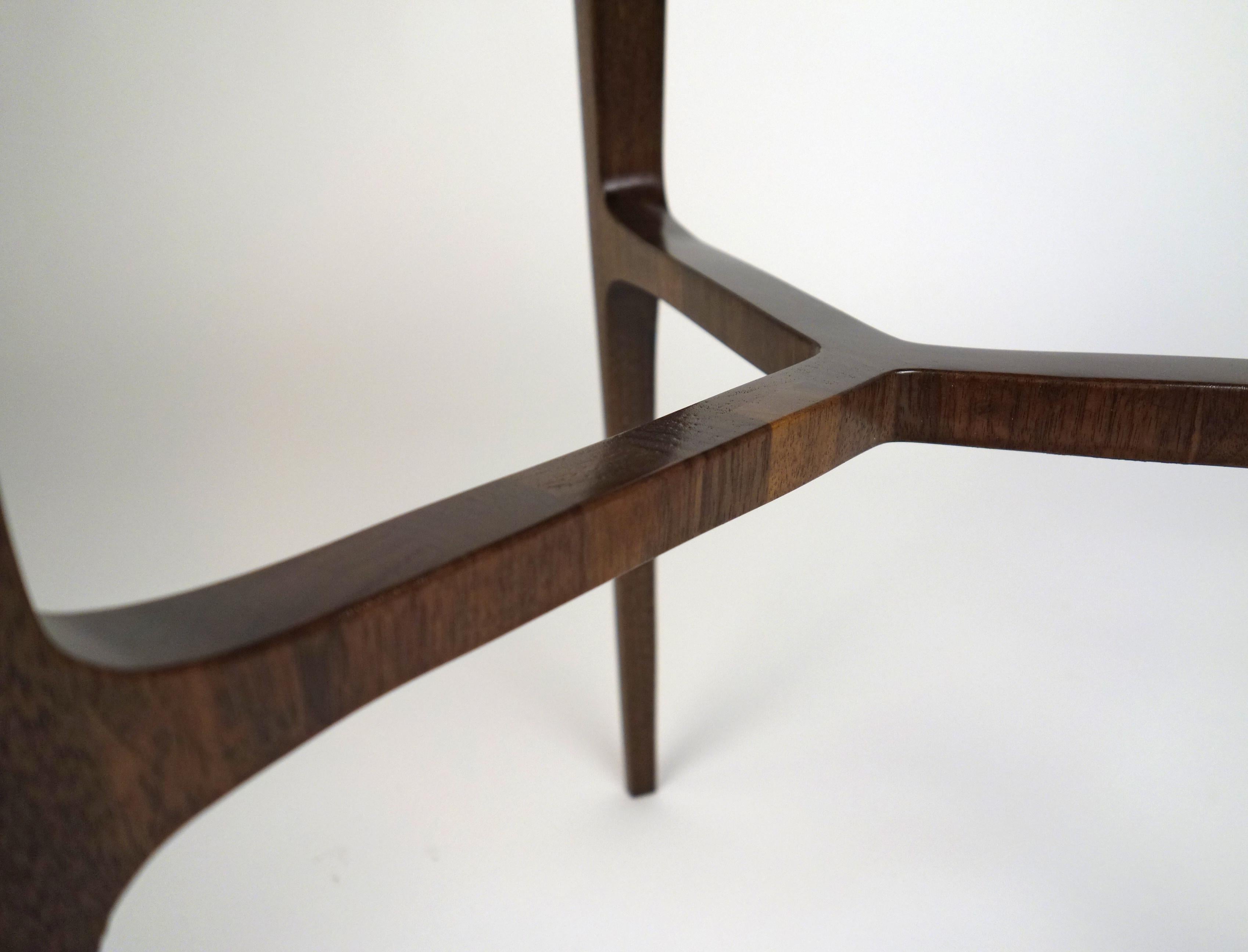 Modern Endgrain Side Table in Solid Walnut For Sale