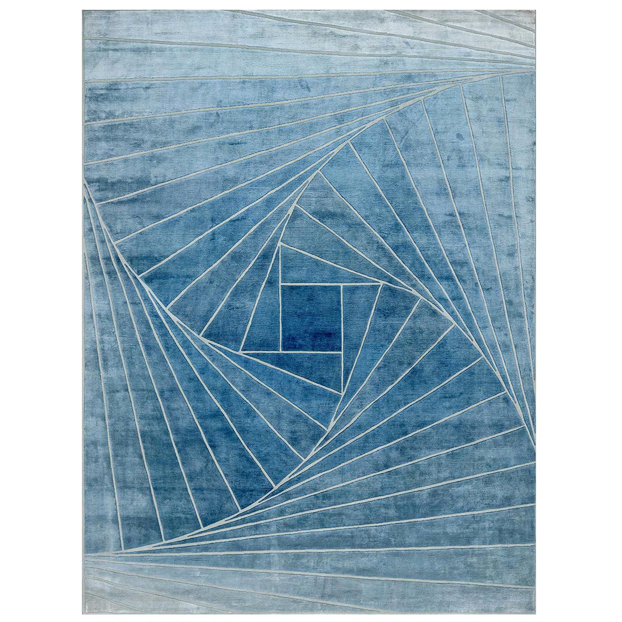 Endless Blue Rug by Aquilialberg Architects For Sale