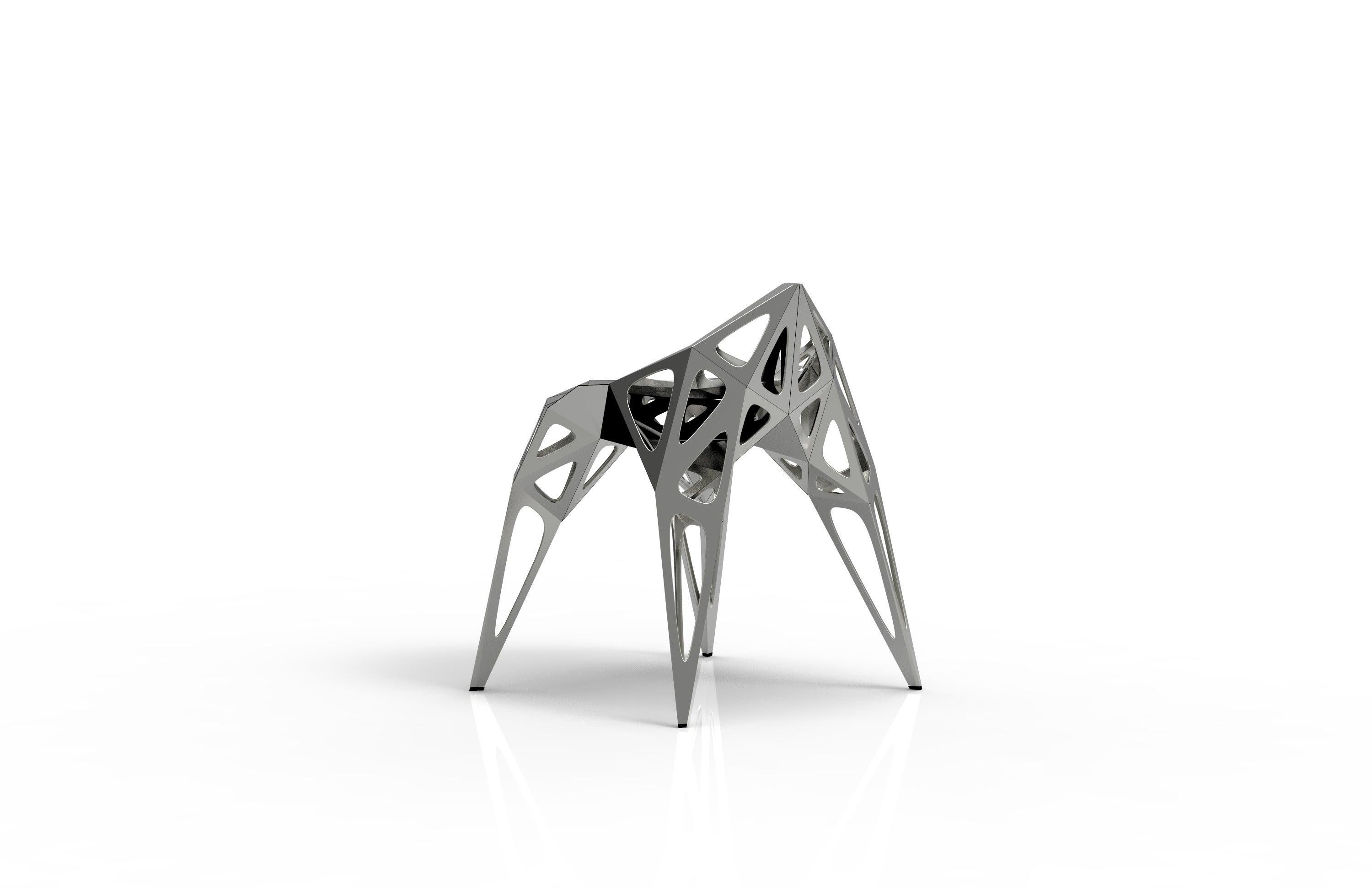 Chinese Endless Form Chair by Zhoujie Zhang 'MC002-F' Matte Silver or Black For Sale