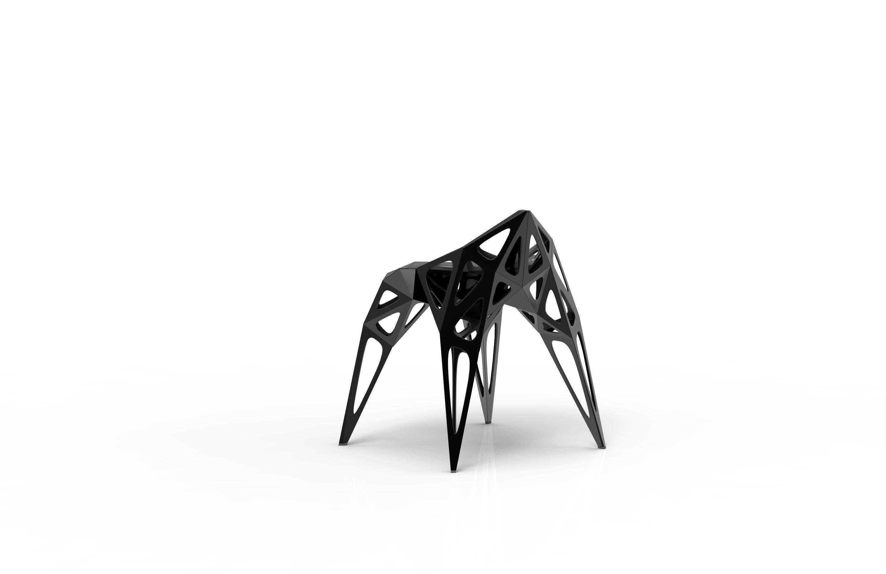 Endless Form Chair by Zhoujie Zhang 'MC002-F' Matte Silver or Black In New Condition For Sale In Beverly Hills, CA