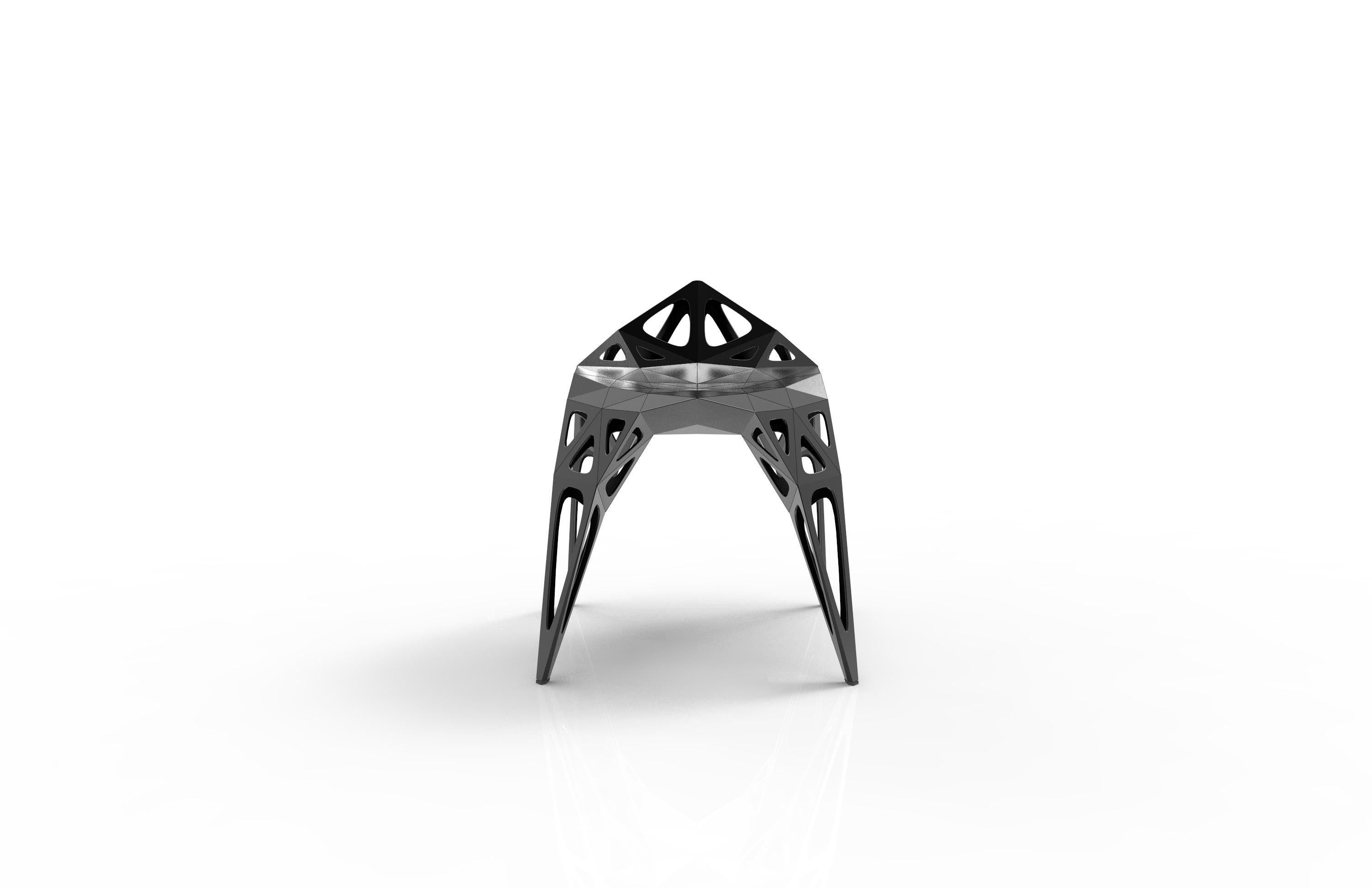 Contemporary Endless Form Chair by Zhoujie Zhang 'MC002-F' Matte Silver or Black For Sale