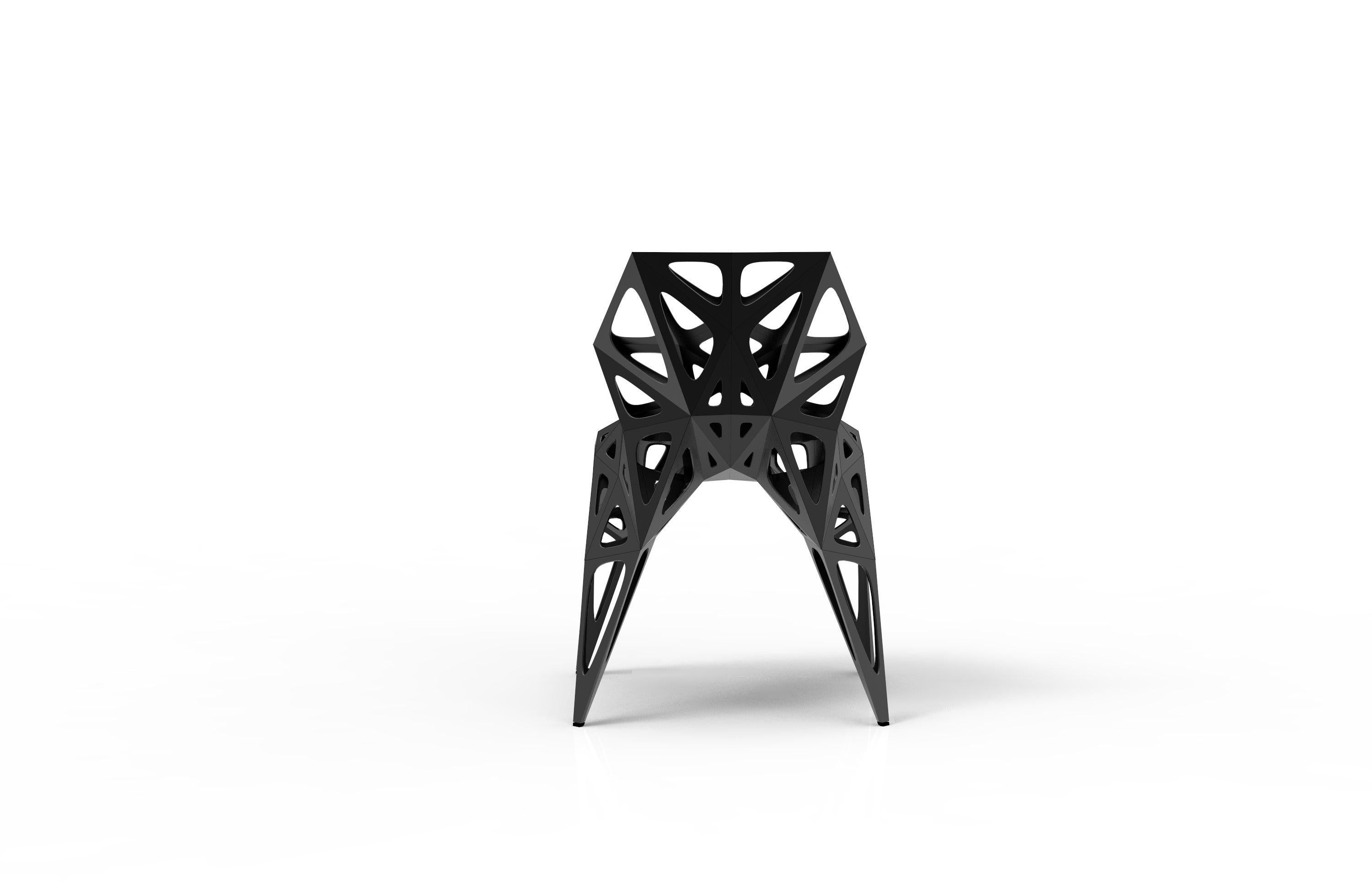 Chinese Endless Form Chair by Zhoujie Zhang 'MC007-F-Black' Matte Black For Sale