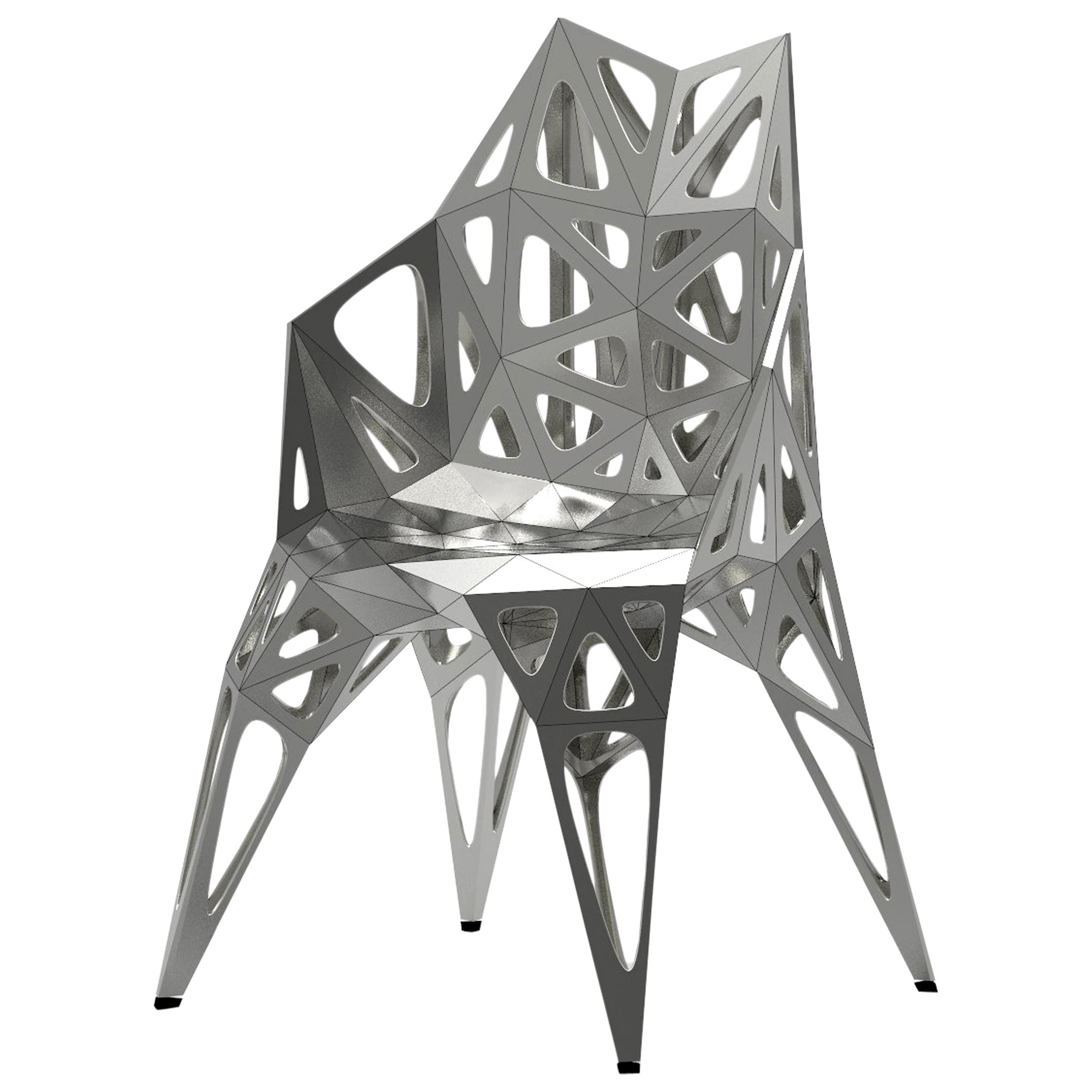 Endless Form Chair by Zhoujie Zhang ‘MC011-F’ Matte Silver or Black For Sale