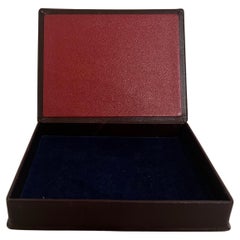 Endre László Szász for Hollohaza Porcelain Leather Small Jewelry Box Signed