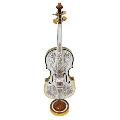 Antique Endre László Szász for Hollohaza Porcelain Violin