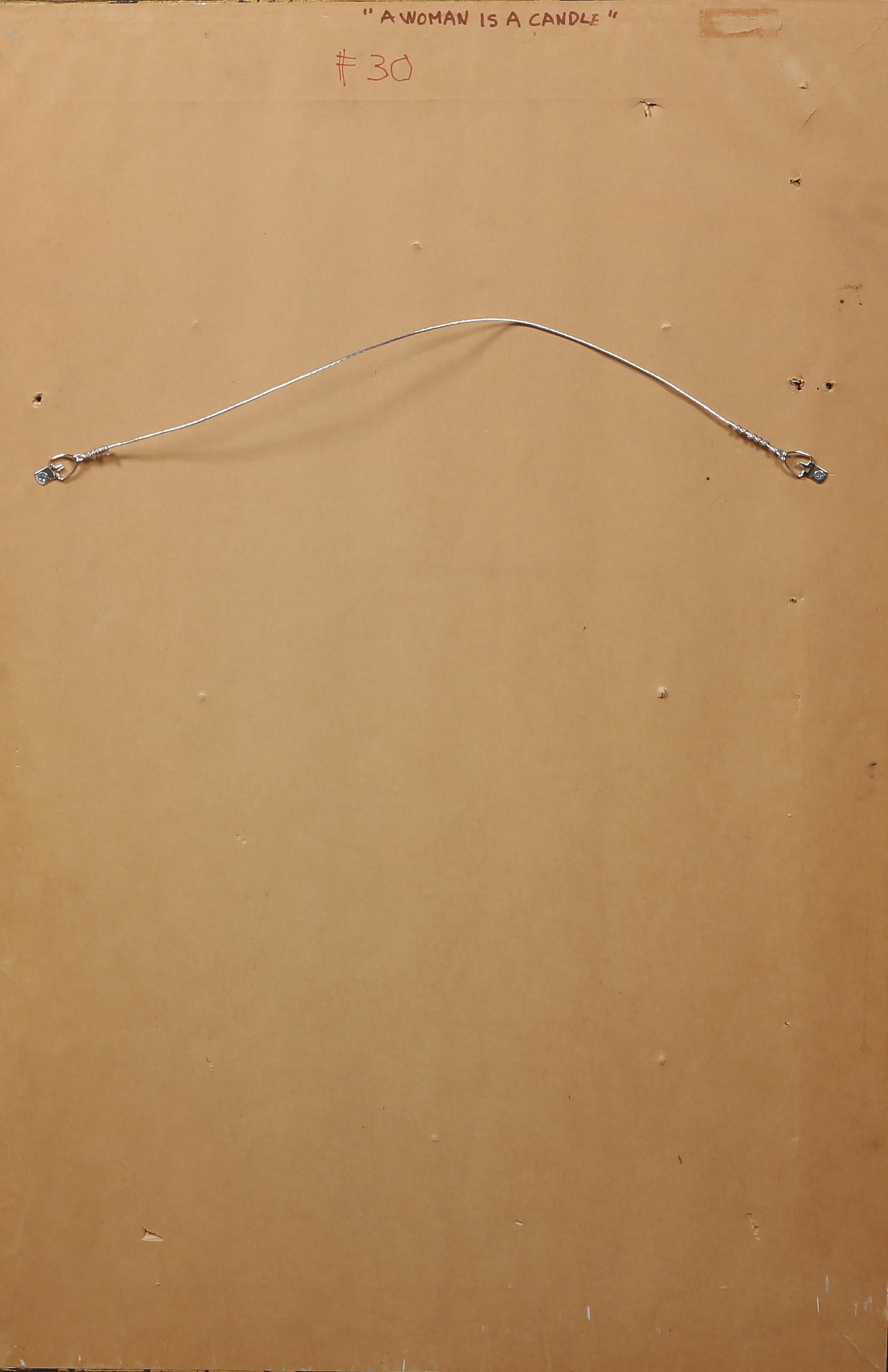 Femme amphibie, peinture à l'huile surréaliste d'Endre Szasz en vente 3