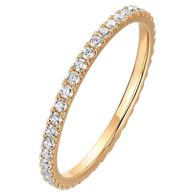 For Sale:  Enduring Diamond 18K White Gold Eternity Ring