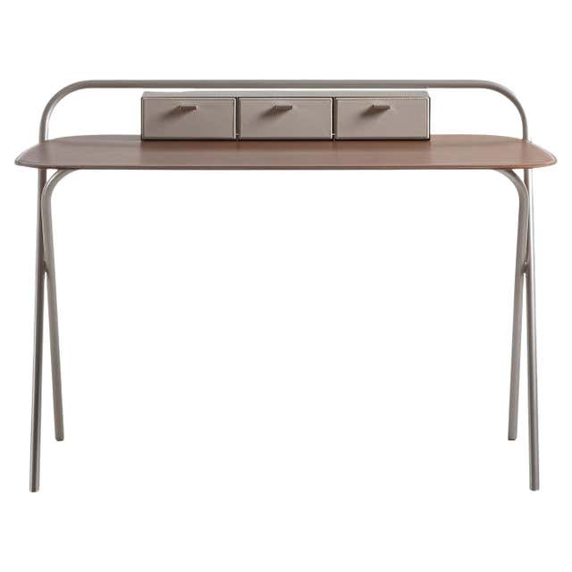 Bespoke Desk in Claro Walnut and Bronze By Newell Design Studio For ...