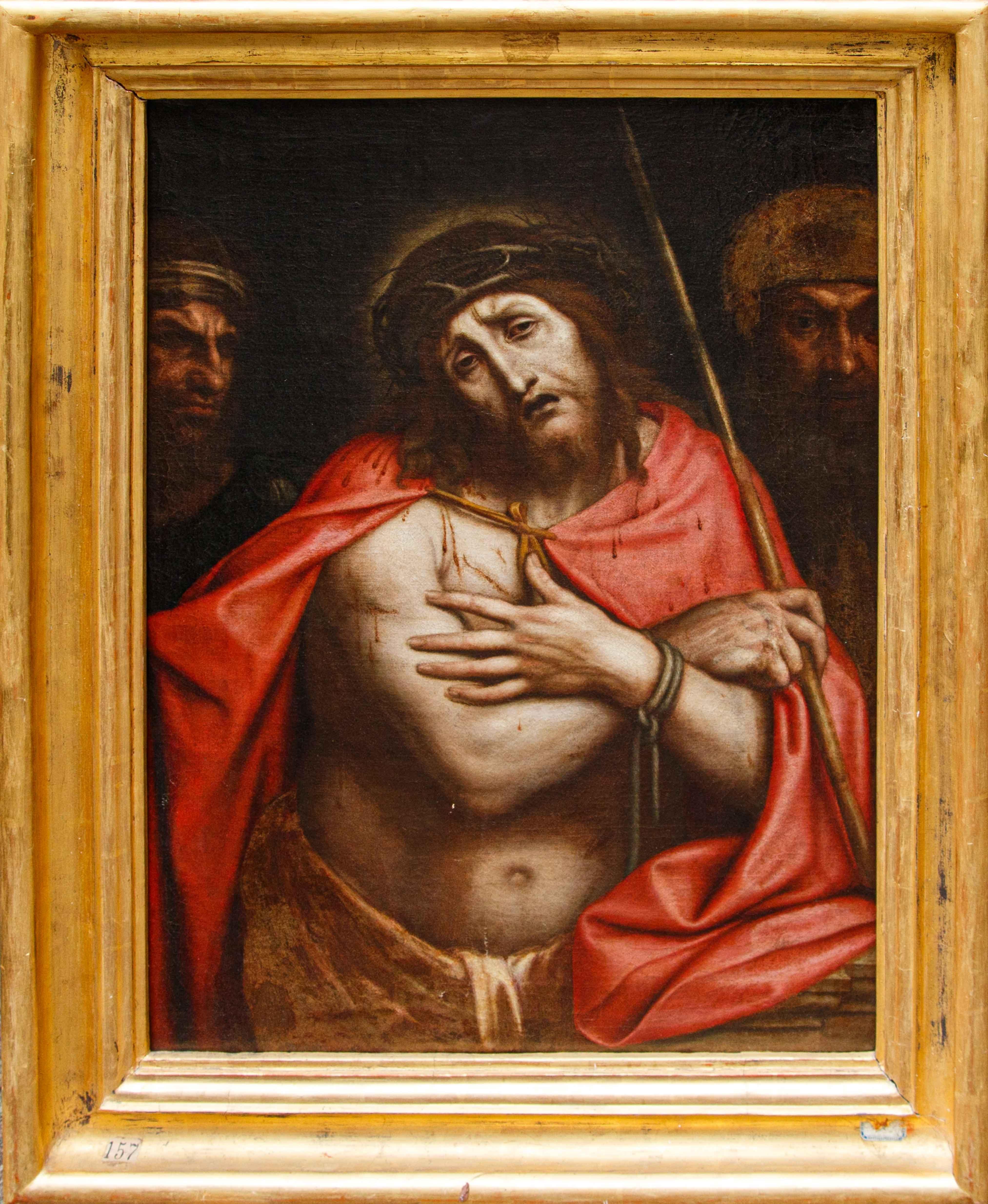 Enea Salmeggia called 'Salmezza' (Salmezza, Nembro around 1570 - Bergamo 1626) Figurative Painting - Aeneas Salmeggia, Ecce Homo