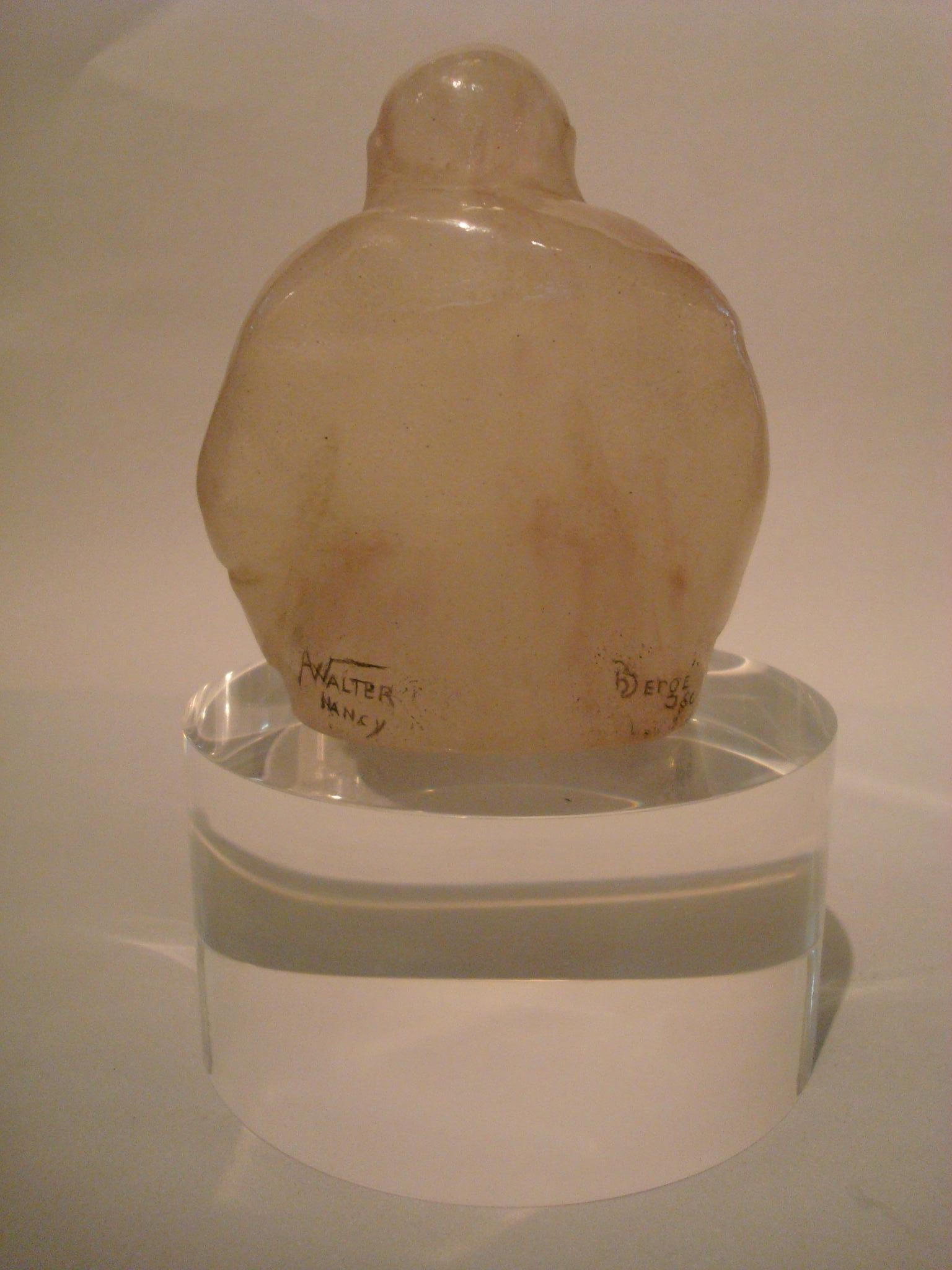 Energetischer Buddha aus Glas von Almeric Walter, Pate de Verre, Frankreich, 1900er Jahre im Angebot 7