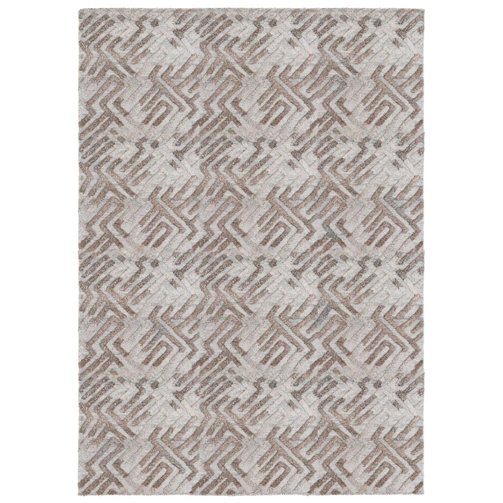 Energetic Pattern Customizable Kingdom Weave Rug in Flint Small For Sale