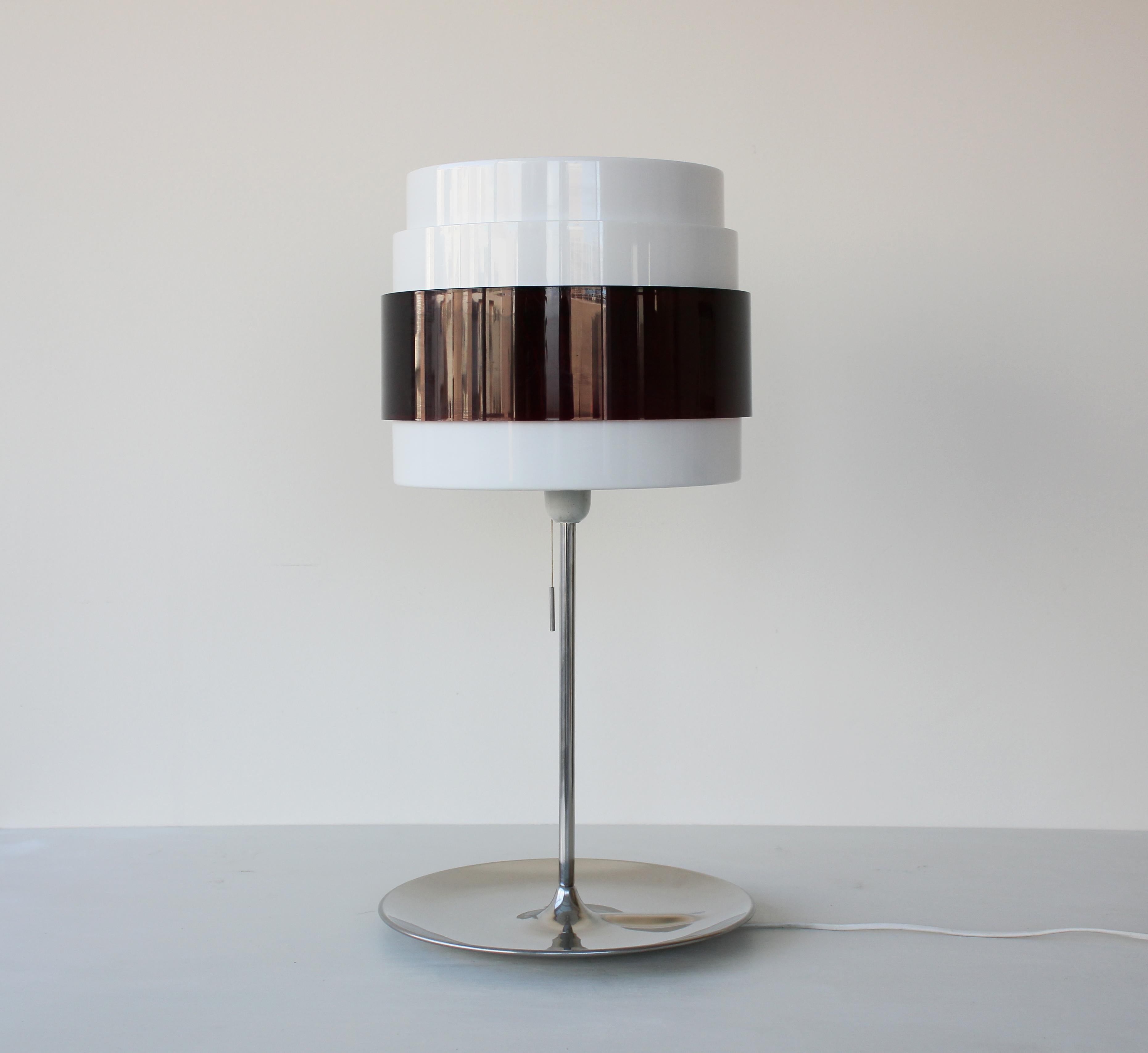 Energy Rock table lamp
Designer: Magnus Elebäck & Carl Öjerstam
Production: Ikea
Origin: Sweden
Period: 2000s
Material: Metal Chrome and plastic
Dimensions: 30 cm diameter x  60 cm high