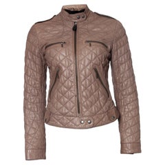 Enes, Quilted leather biker jacket