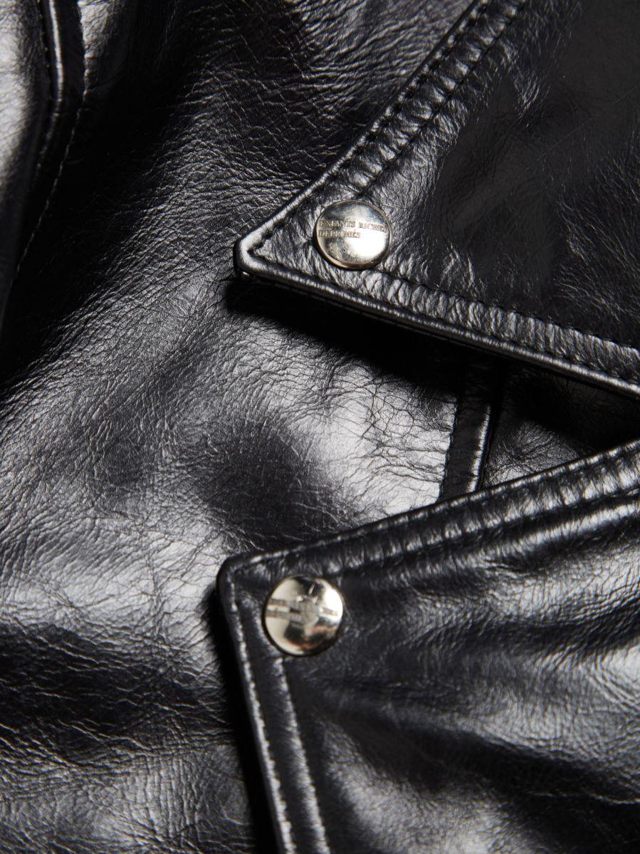 Enfants Riches Deprimes jacket leather  Black  Black Back Man Printed Zipper Det For Sale 5