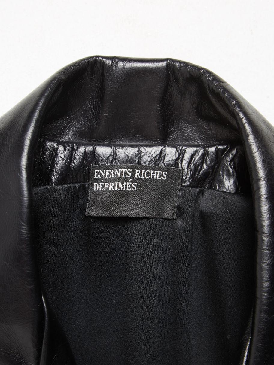 Enfants Riches Deprimes jacket leather  Black  Black Back Man Printed Zipper Det For Sale 2
