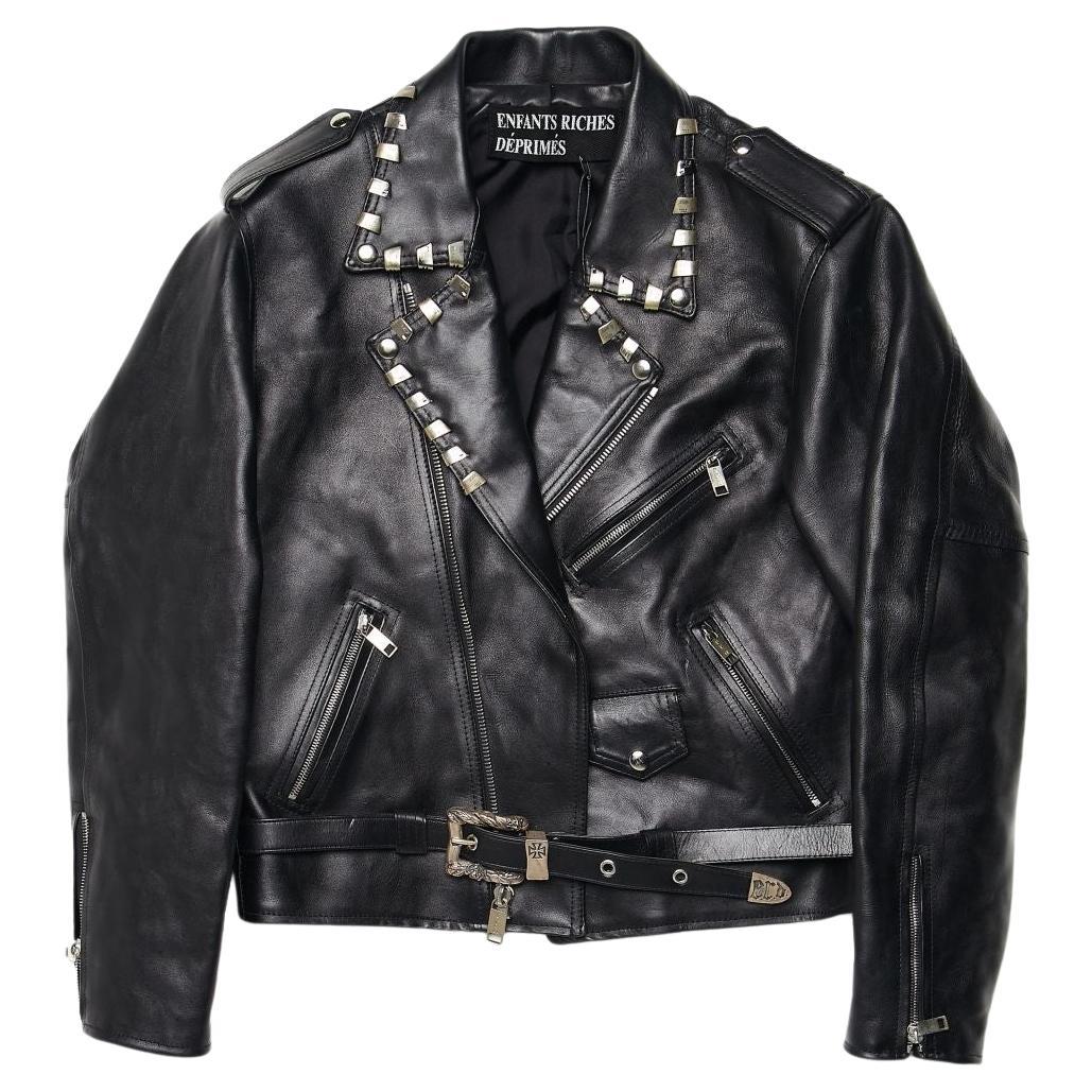 Enfants Riches Deprimes  Spiked Punk Leather Jacket  For Sale