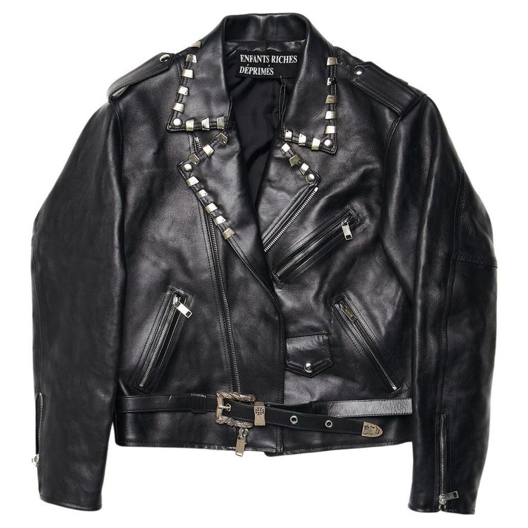 Enfants Riches Deprimes Spiked Punk Leather Jacket For Sale at 1stDibs ...