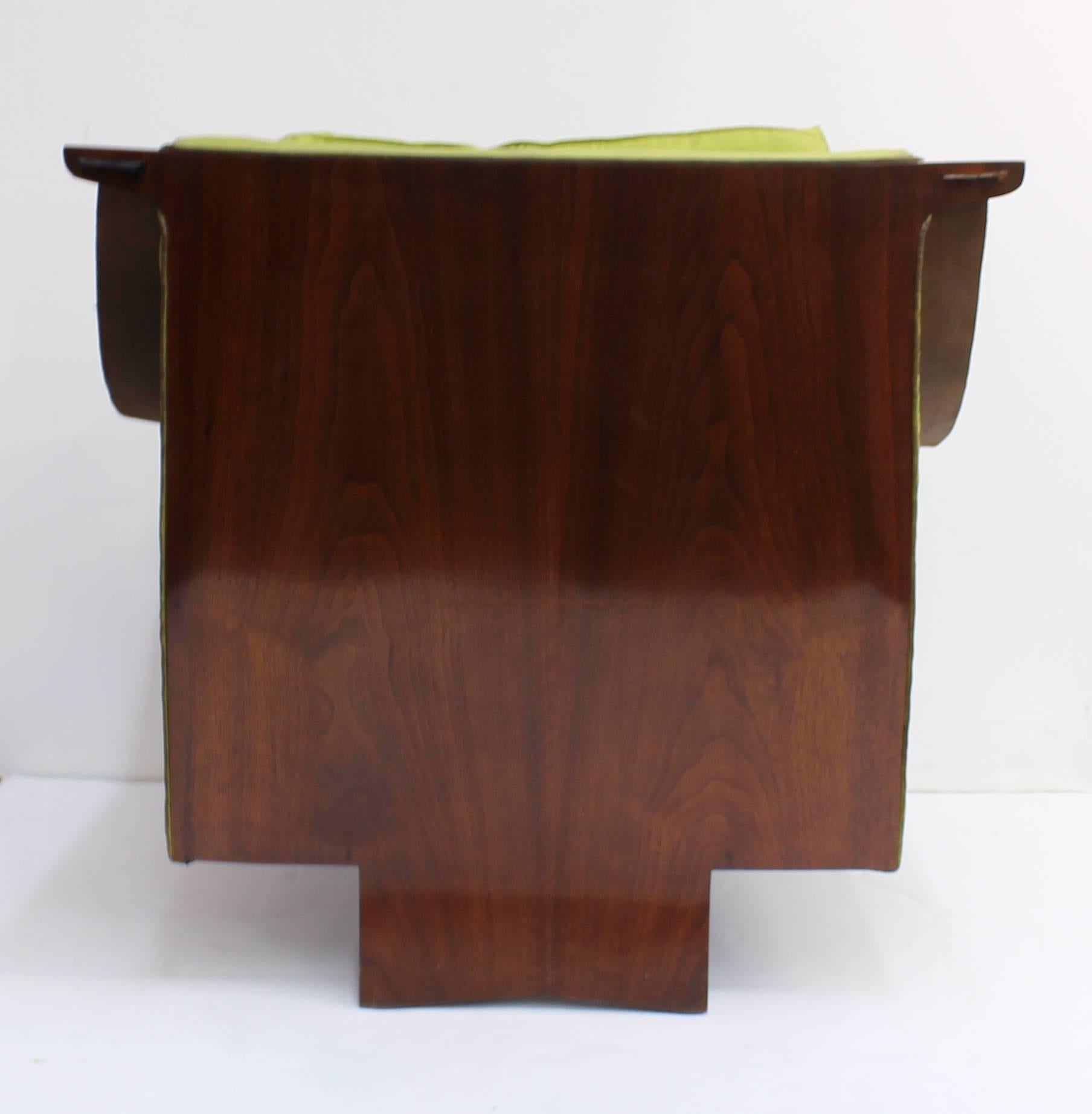 Cuir Chaises Enfield avec accoudoirs pivotants en cuir et tissu d'ameublement vert chartreuse