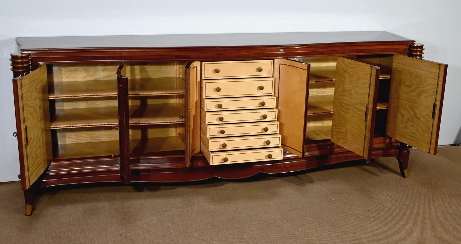 5-door sideboard attributed to J. Leleu, Art Deco – 1940 For Sale 8