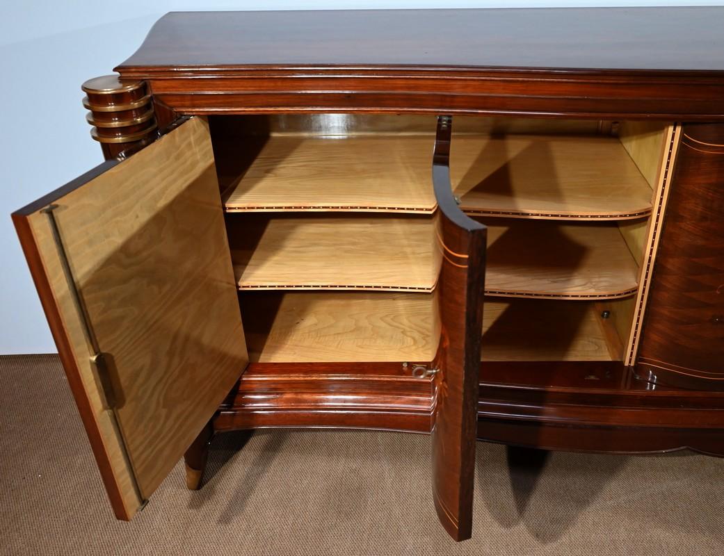 5-door sideboard attributed to J. Leleu, Art Deco – 1940 For Sale 9