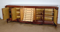 5-türiges Sideboard, J. Leleu zugeschrieben, Art Deco - 1940