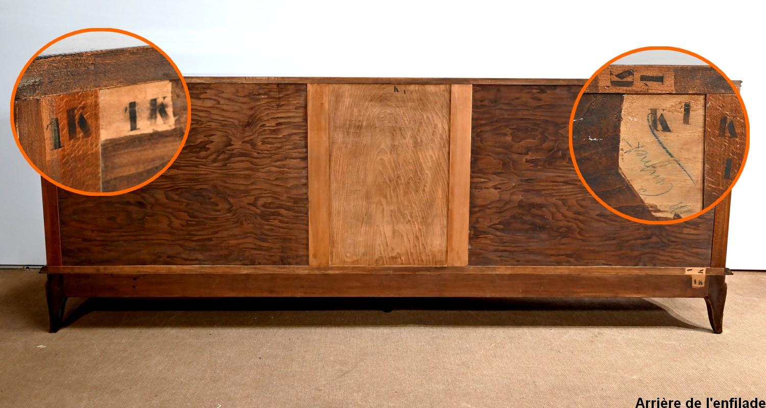 5-door sideboard attributed to J. Leleu, Art Deco – 1940 For Sale 13