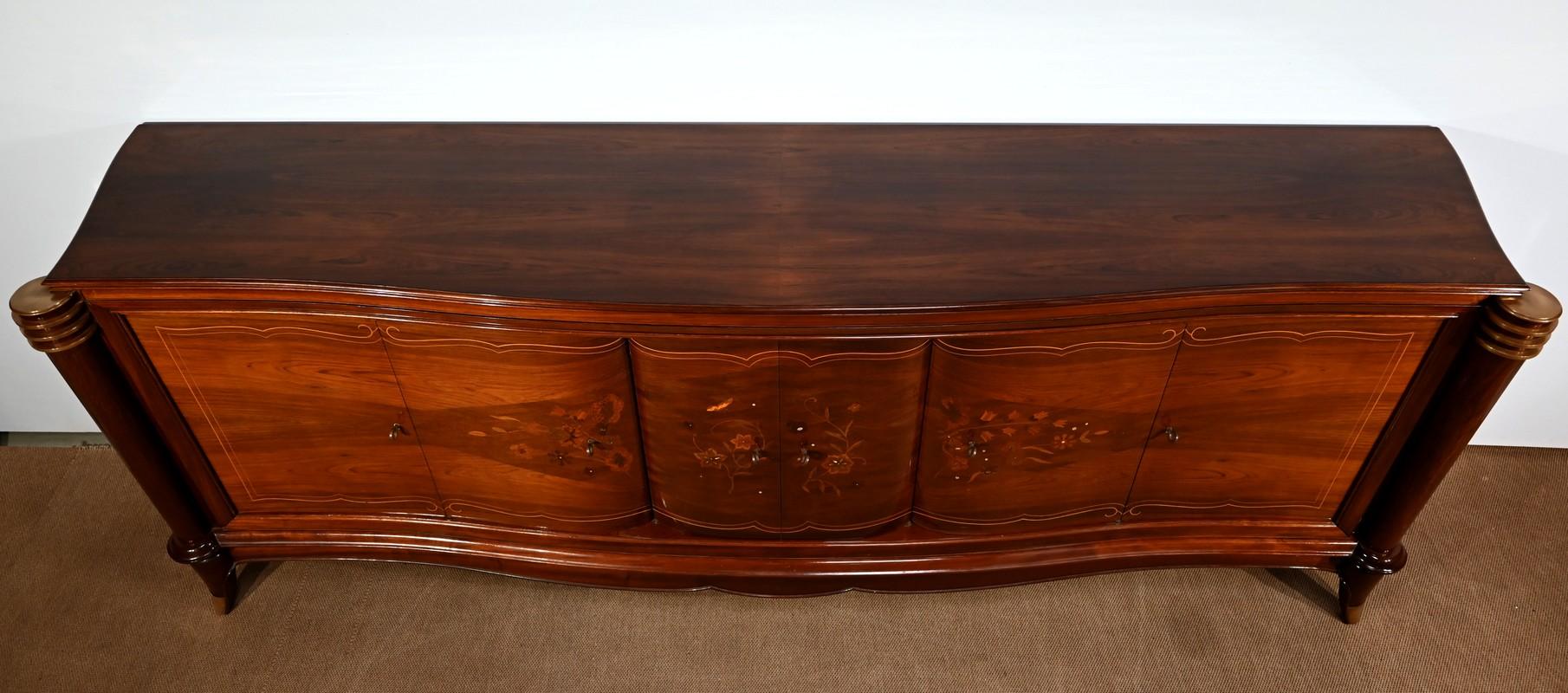 French 5-door sideboard attributed to J. Leleu, Art Deco – 1940 For Sale