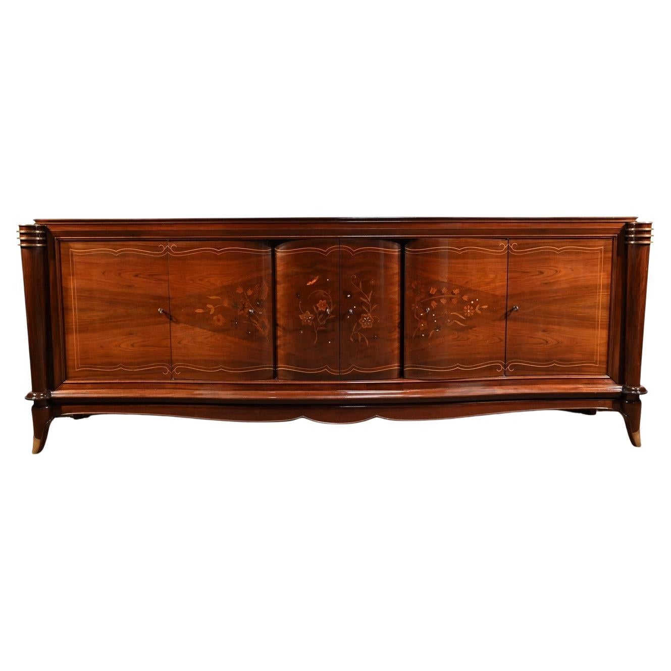 Buffet à 5 portes attribué à J. Leleu, Art déco - 1940