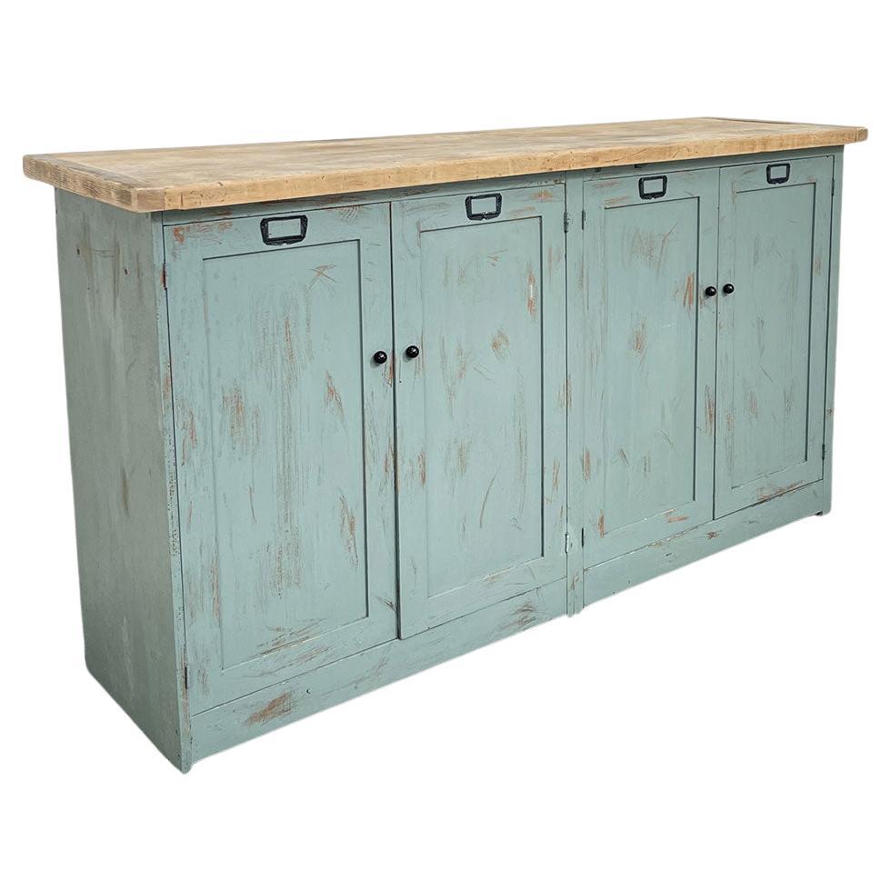 Enfilade bleutée en sapin années 1950 en venta