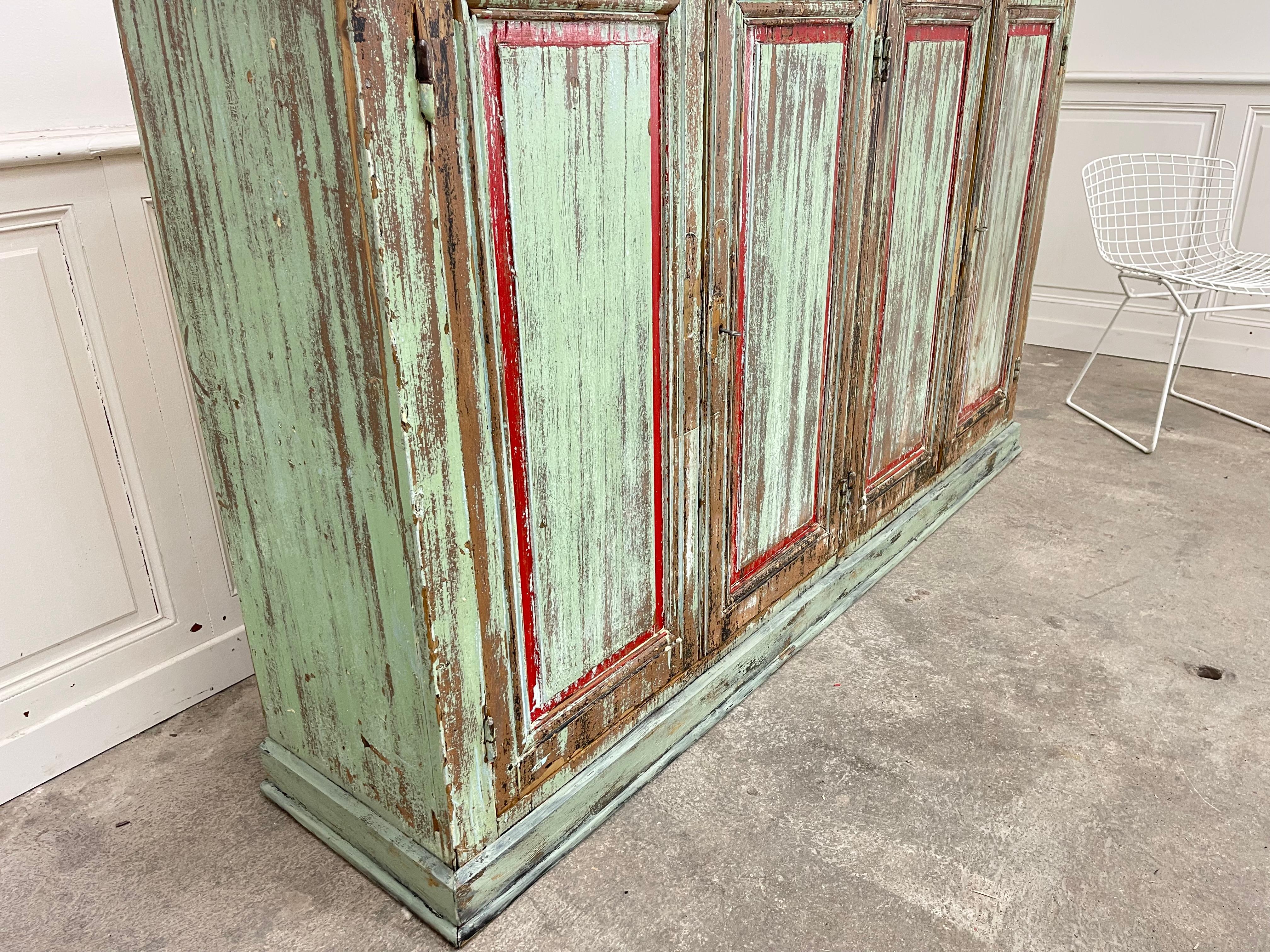 Enfilade d'atelier patine verte 1920 in vendita 3