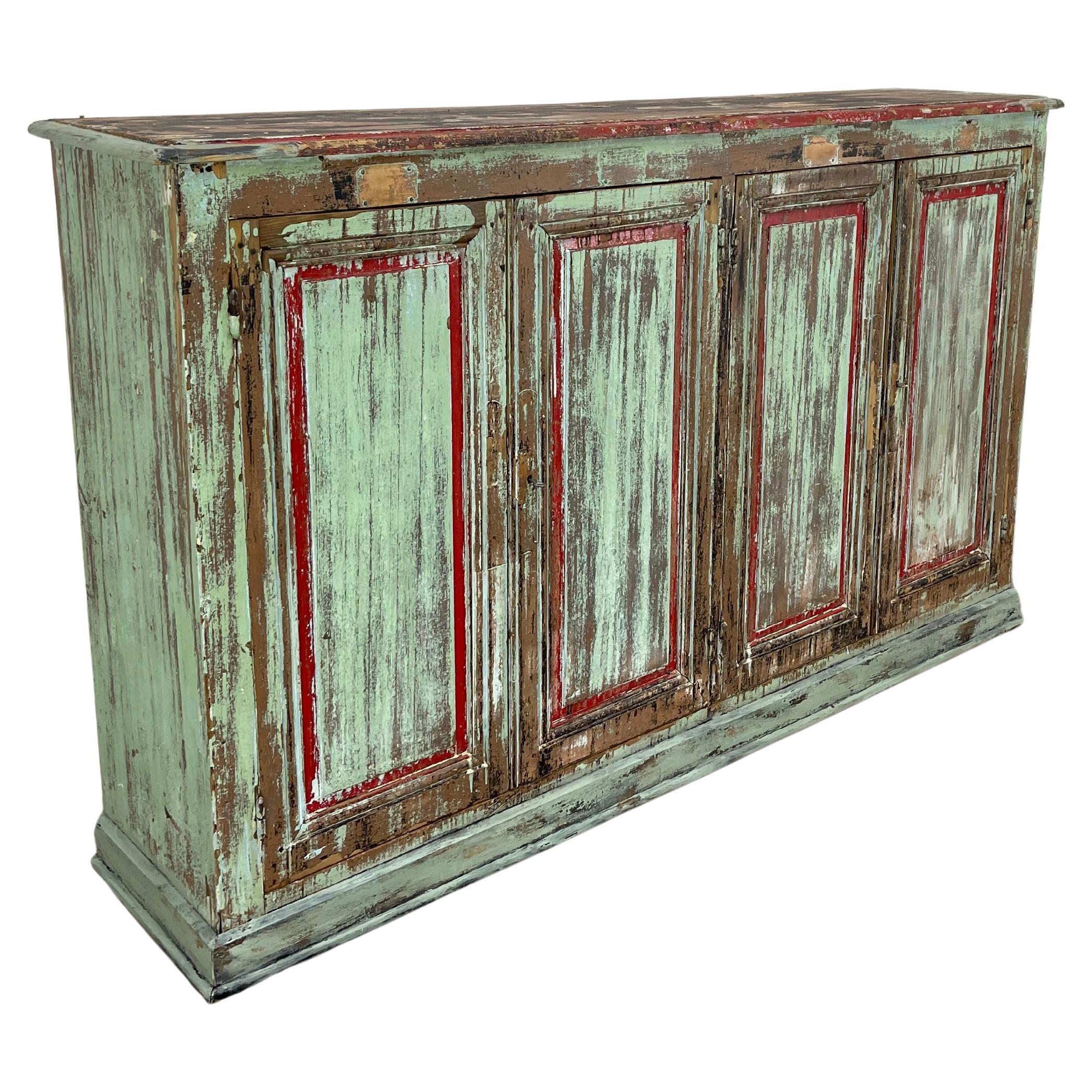 Enfilade d'atelier patine verte 1920 in vendita